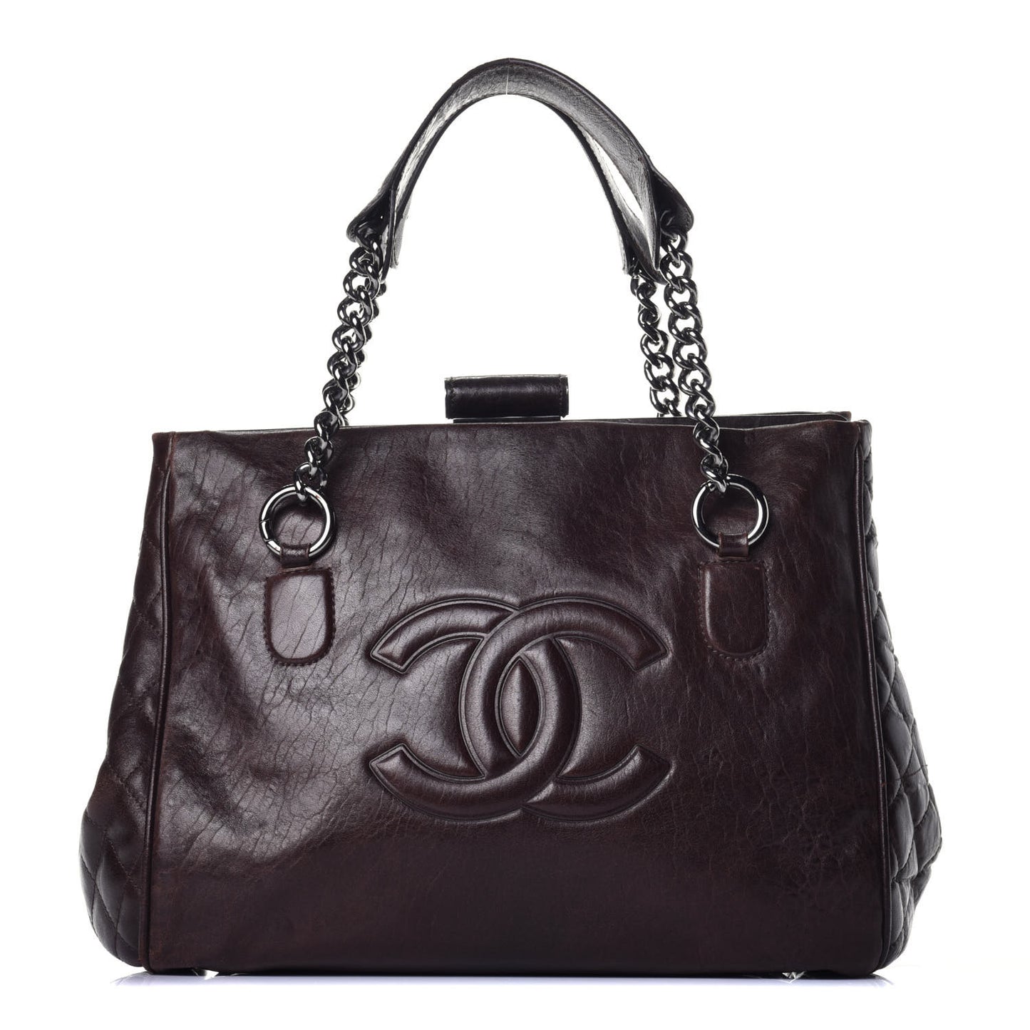 Calfskin Medium Perfect Day Tote Dark Brown