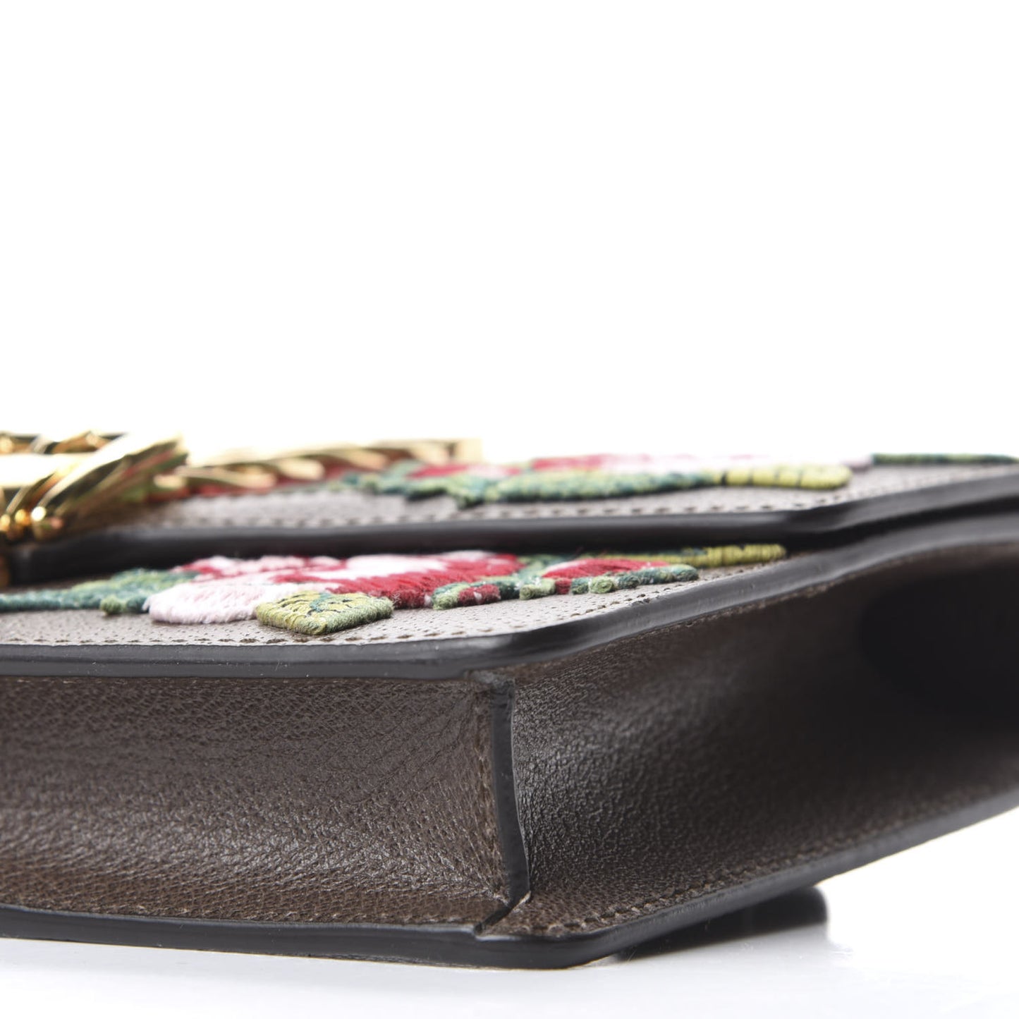 Calfskin Embroidered Sylvie Belt Bag 85 34 Brown