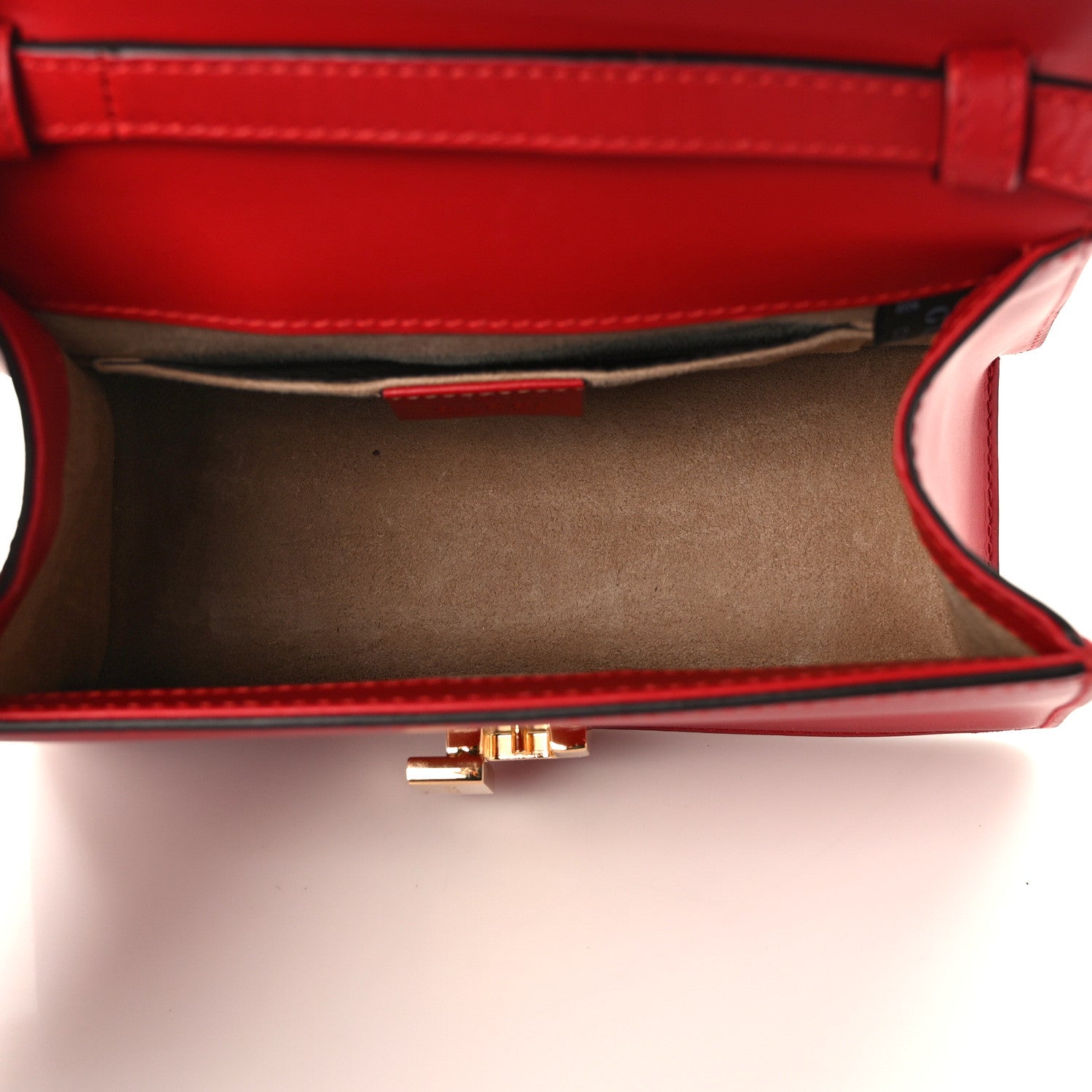 Gucci Calfskin Mini Sylvie Top Handle Bag Hibiscus Red 5 of 10