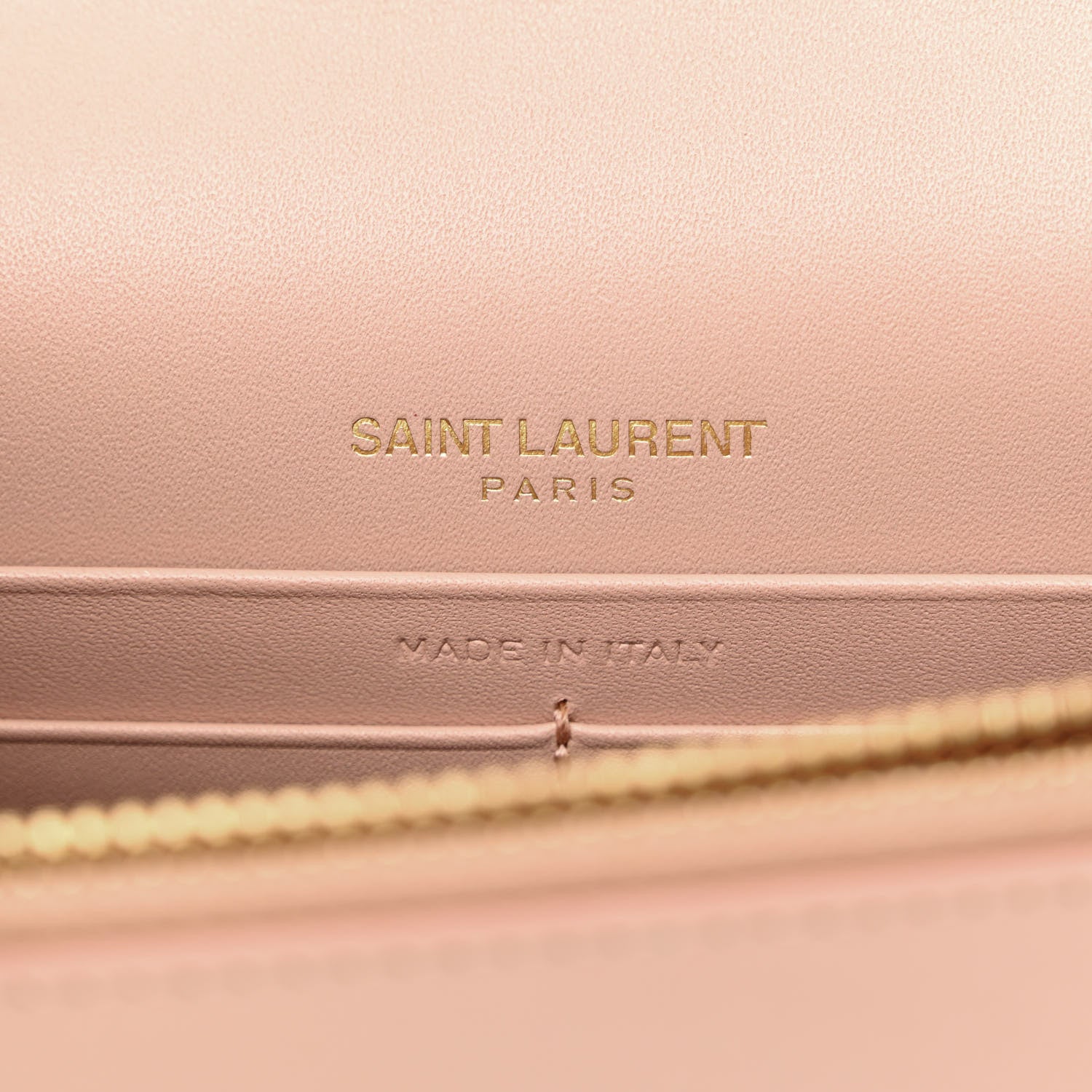 Saint Laurent Grain De Poudre Classic Monogram Kate Tassel Chain Wallet Pale Blush 6 of 12