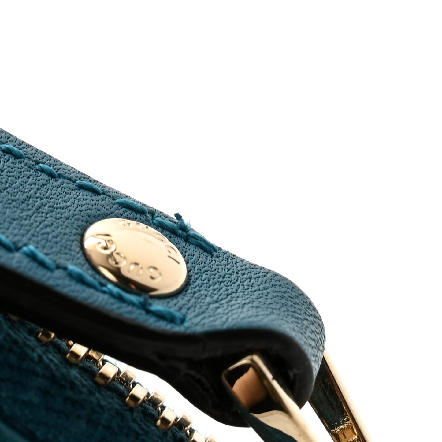 Microguccissima Zip Around Card Case Deep Cobalt