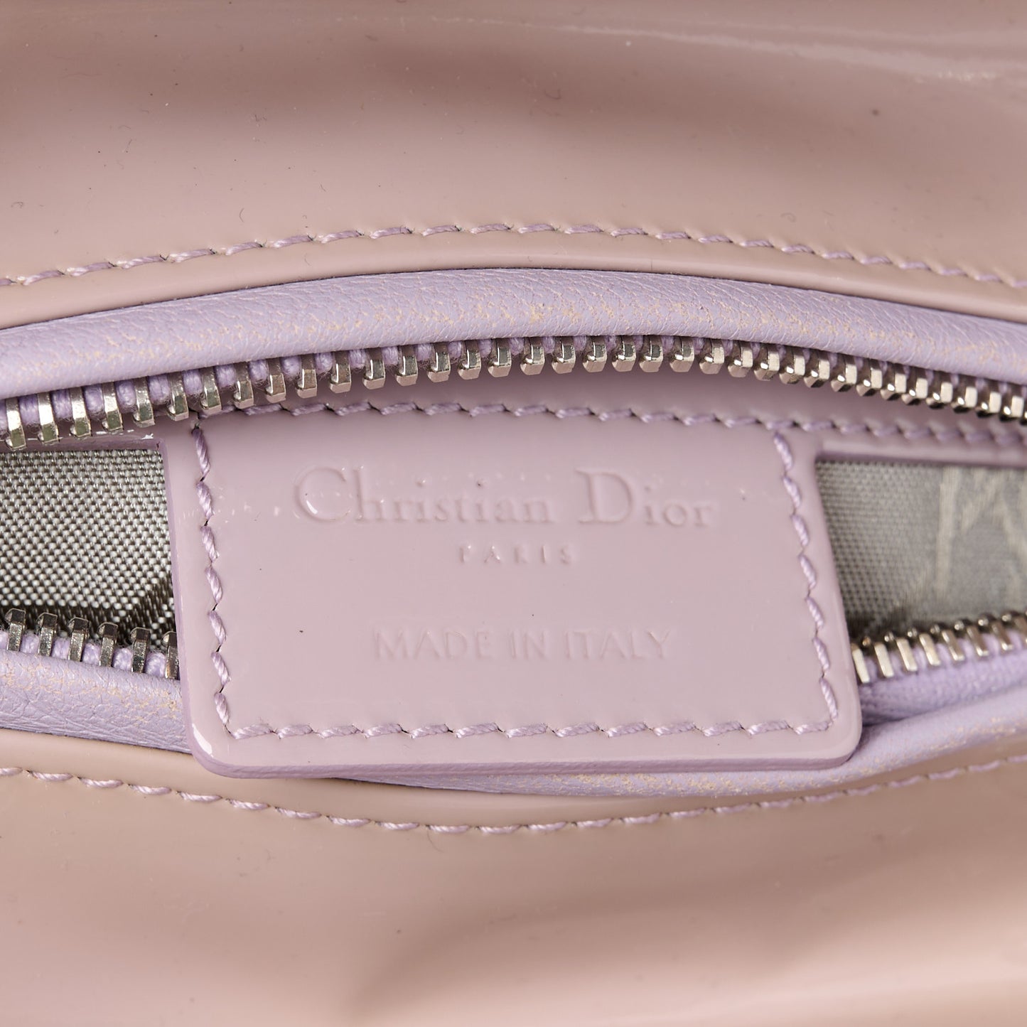 Patent Cannage Medium Lady Dior Light Pink