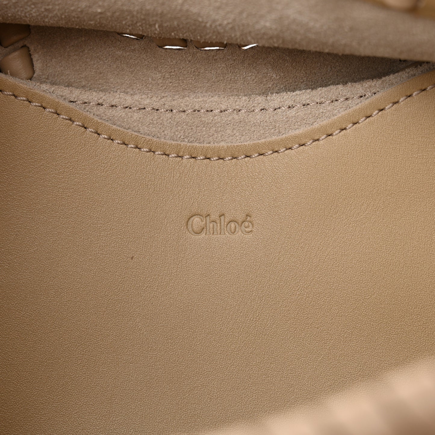 Calfskin Small Mony Tote Argil Brown