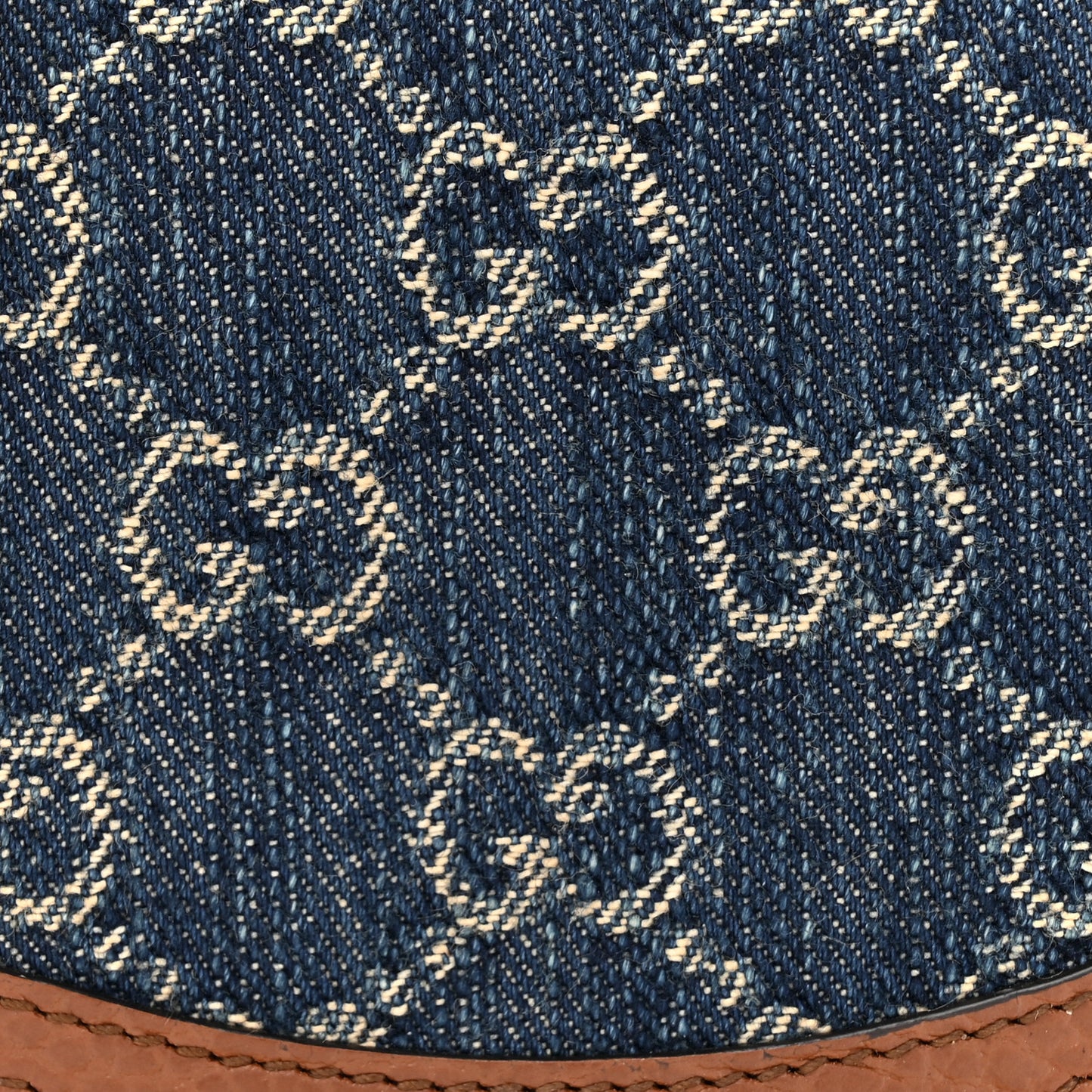 New Denim GG Monogram Dollar Calfskin Mini Horsebit 1955 Crossbody Bag Blue Tea Cuir Epilog