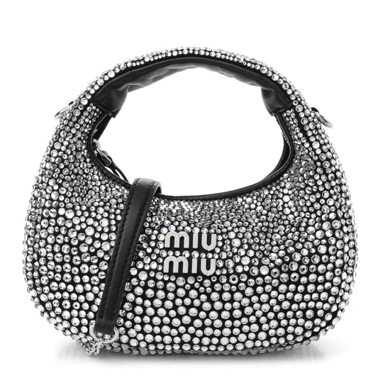 Crystal Silk Starlight Mini Wander Hobo Black