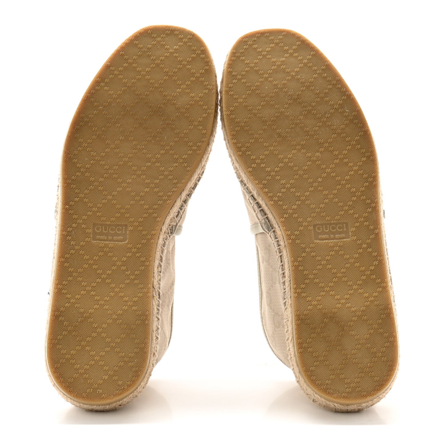 Washed Cotton Miro Soft Calfskin GG Monogram Mens Espadrilles 9 White Mystic White