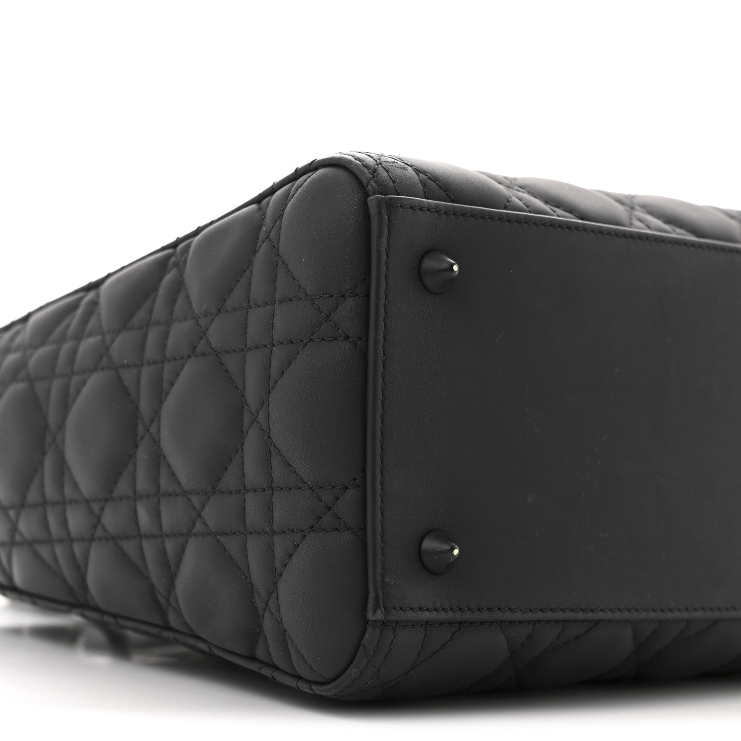 Christian Dior Ultra Matte Calfskin Cannage Medium Lady Dior Black 9 of 13