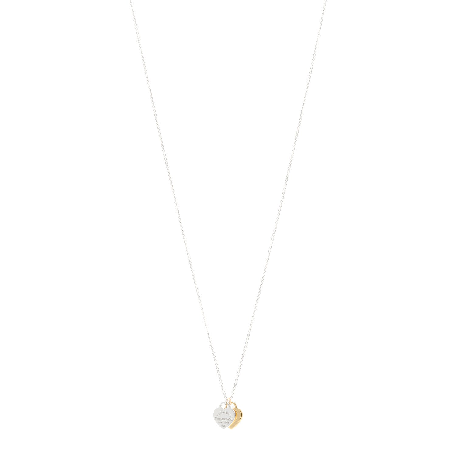 Tiffany Sterling Silver 18K Yellow Gold Mini Return to Tiffany