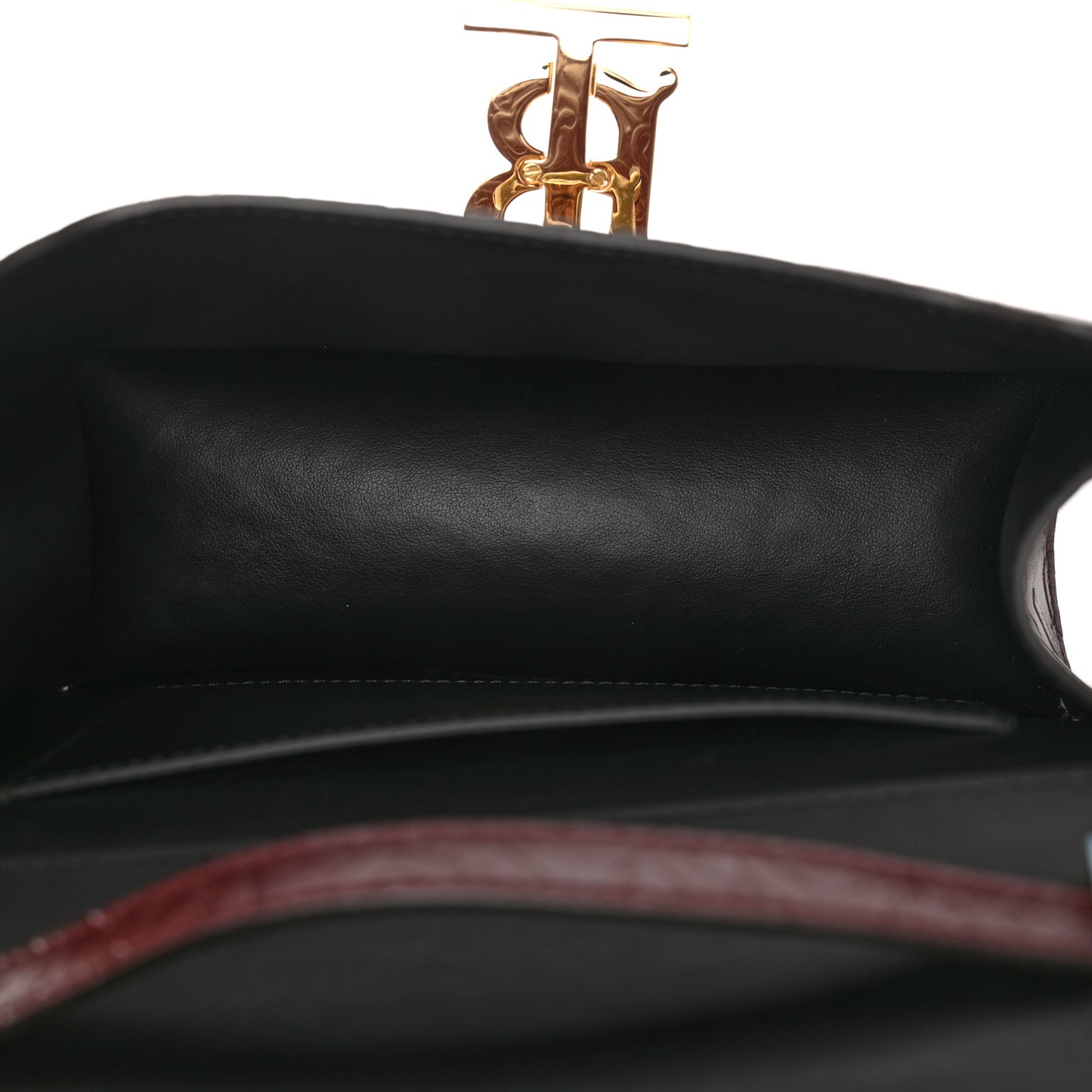 Calfskin Monogram Embossed TB Bag Oxblood