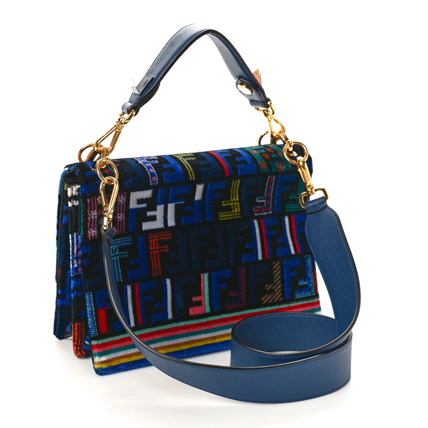 Velvet Vitello Dolce Fun Fair Kan I Shoulder Bag Blue Multicolor