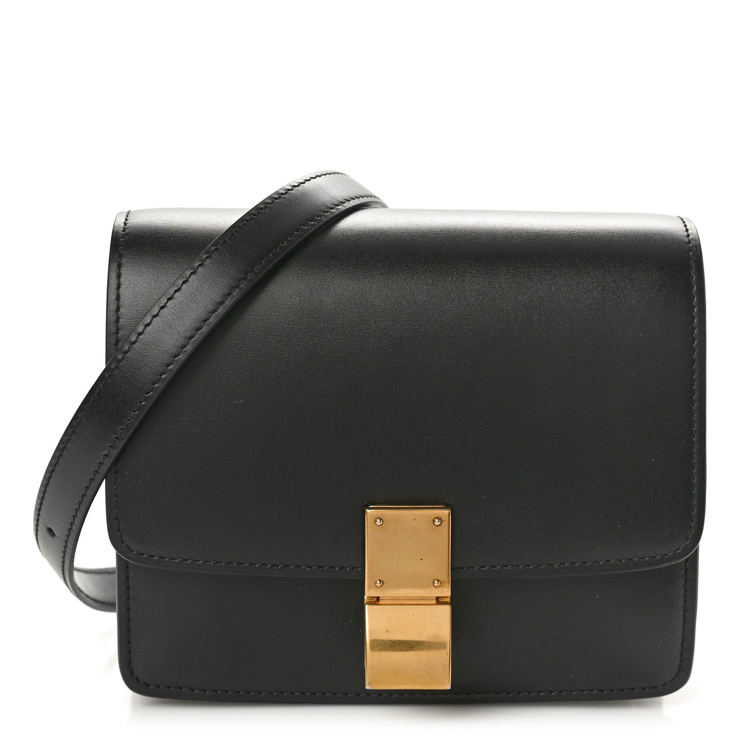Box Calfskin Small Classic Box Flap Bag Black