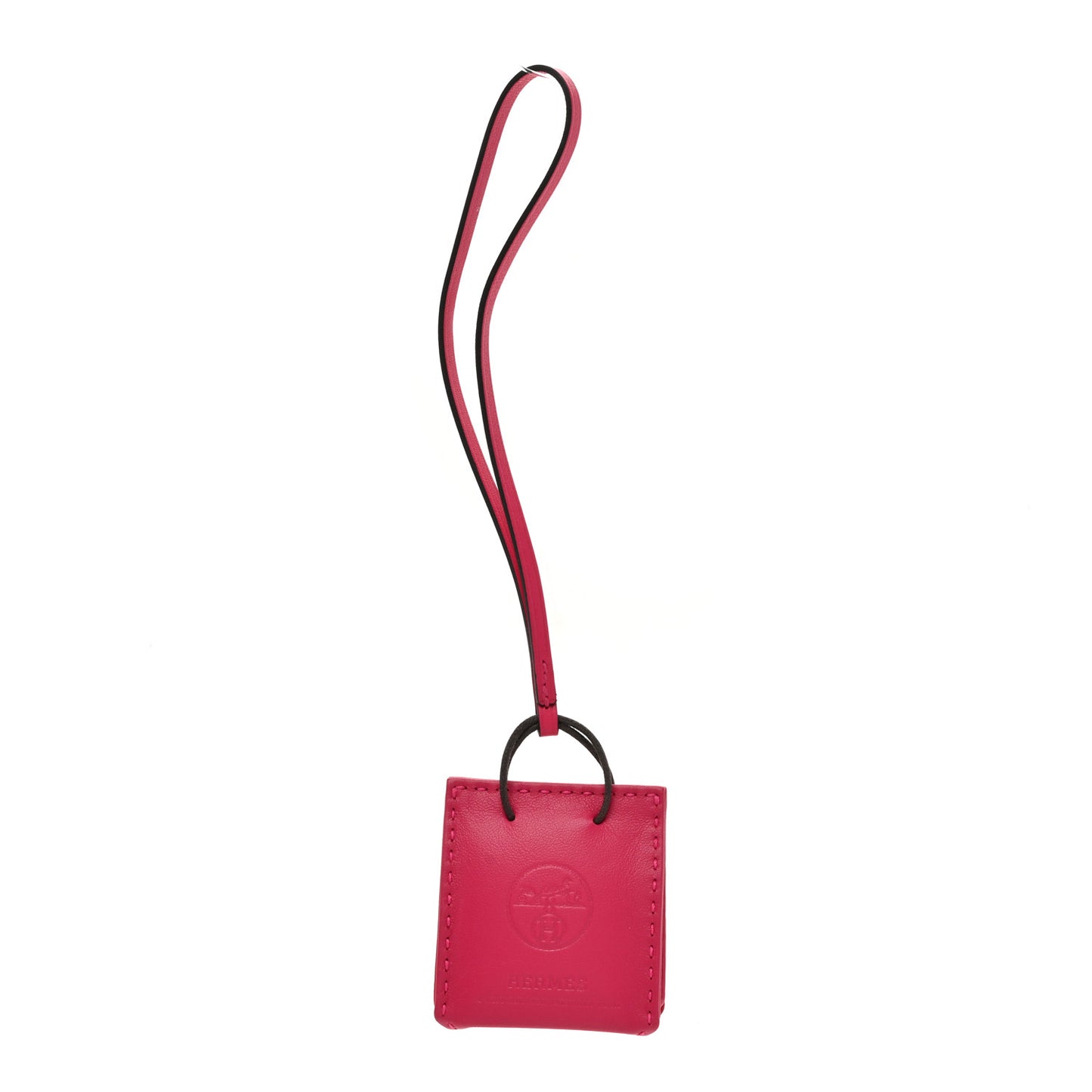 Milo Lambskin Swift Shopping Bag Charm Rose Mexico
