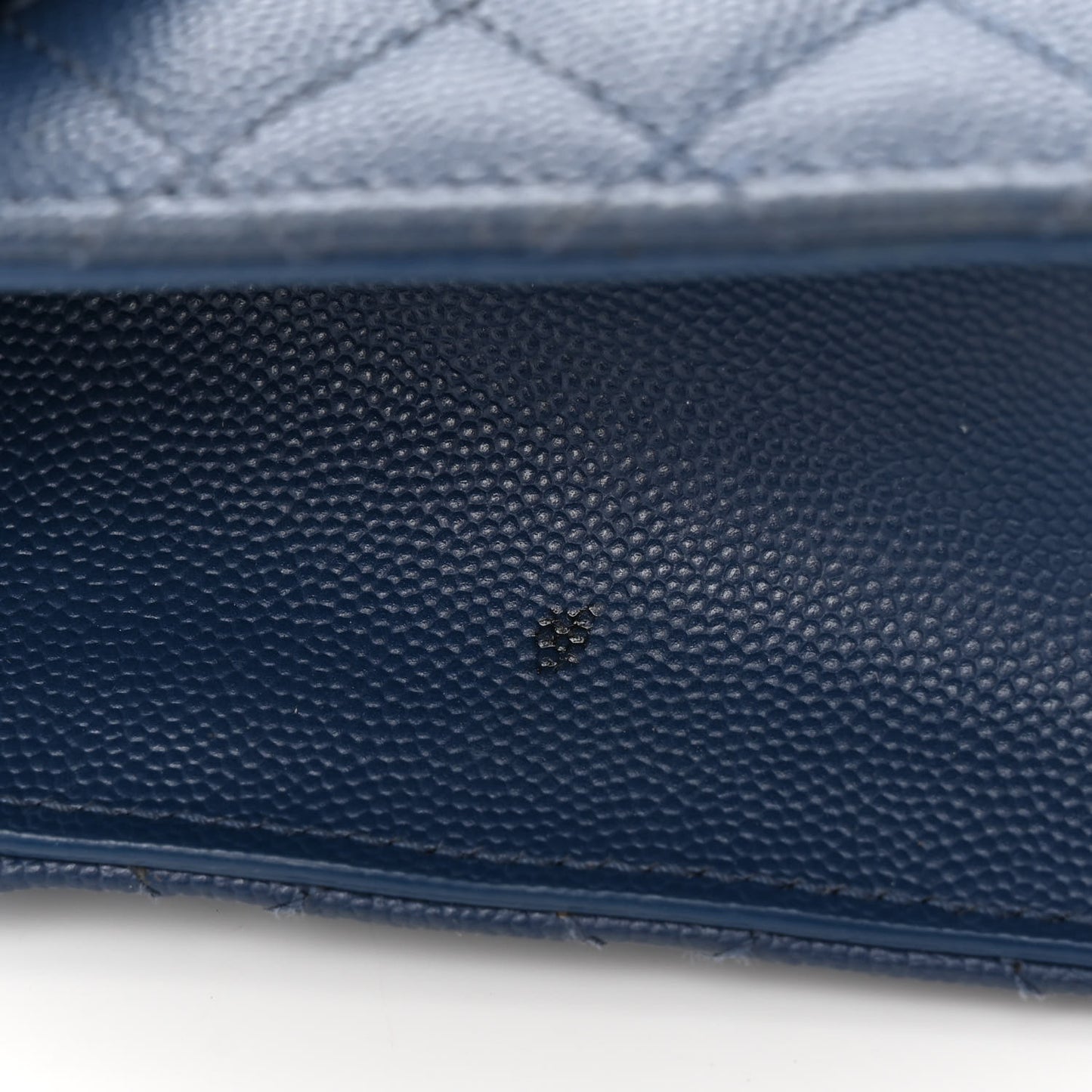 Grain De Poudre Textured Mixed Matelasse Triquilt Medium Monogram Satchel Deep Marine