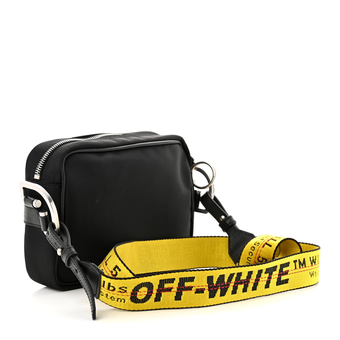 Nylon Logo Print Crossbody Bag Black