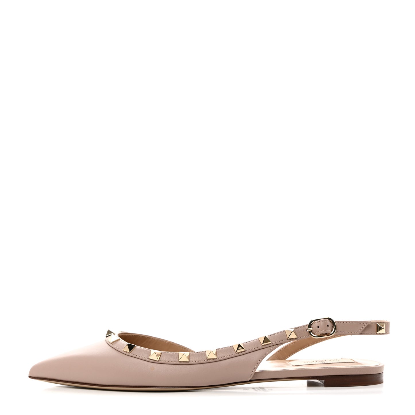 Nappa Rockstud Slingback Flats 39 Poudre
