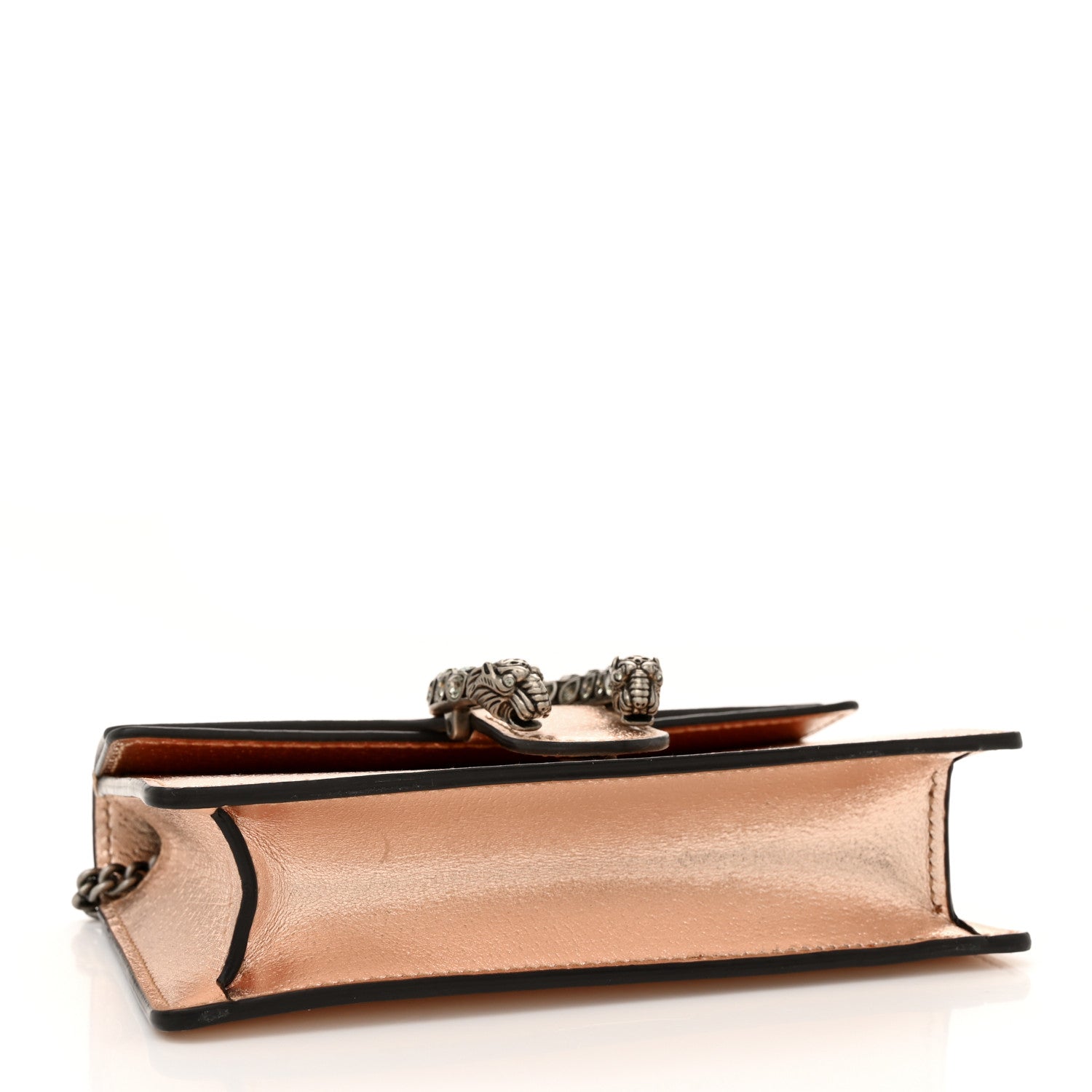 Gucci Metallic Calfskin Super Mini Dionysus Shoulder Bag Rose Gold 4 of 10