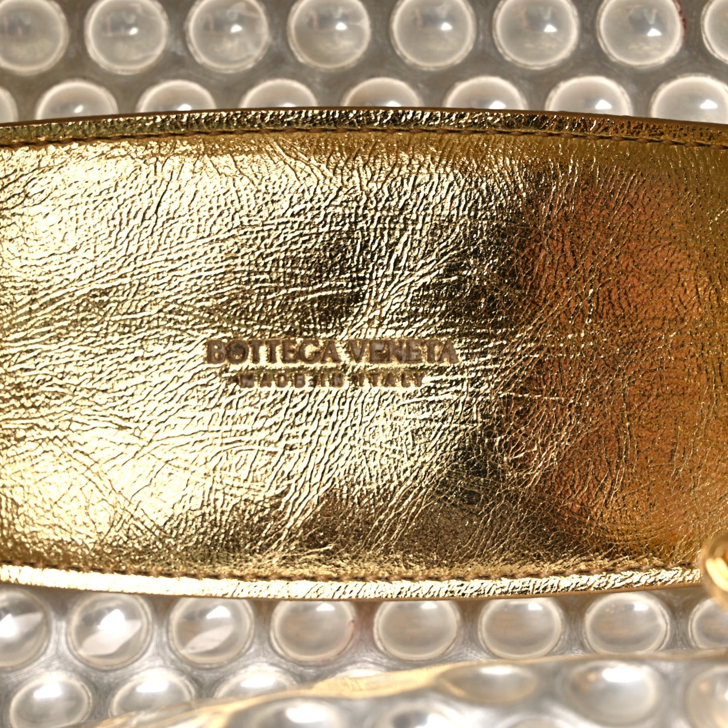Metallic Fabric Bubble Wrap The Mini Pouch Gold