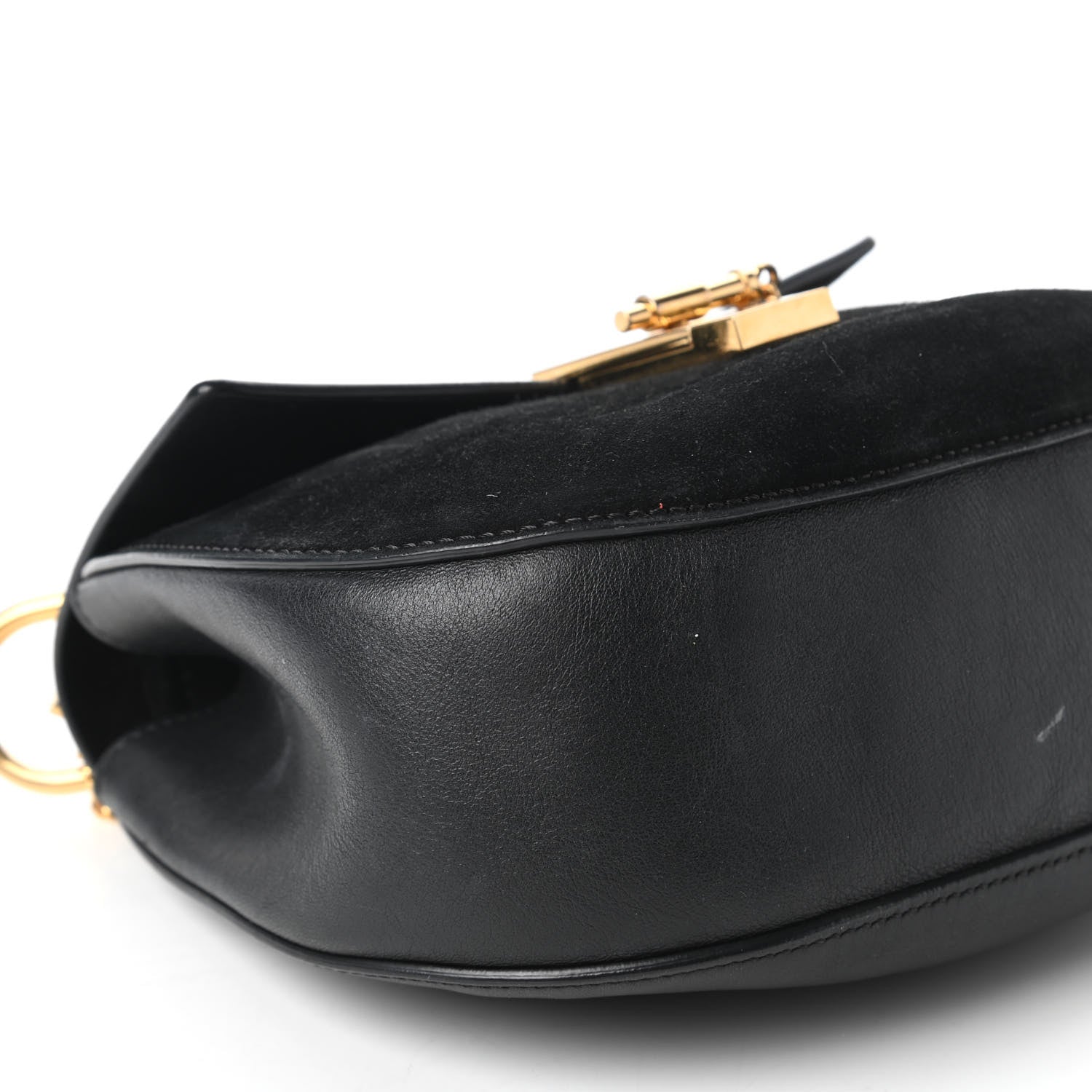 Chloe Suede Calfskin Mini Drew Shoulder Bag Black 6 of 10