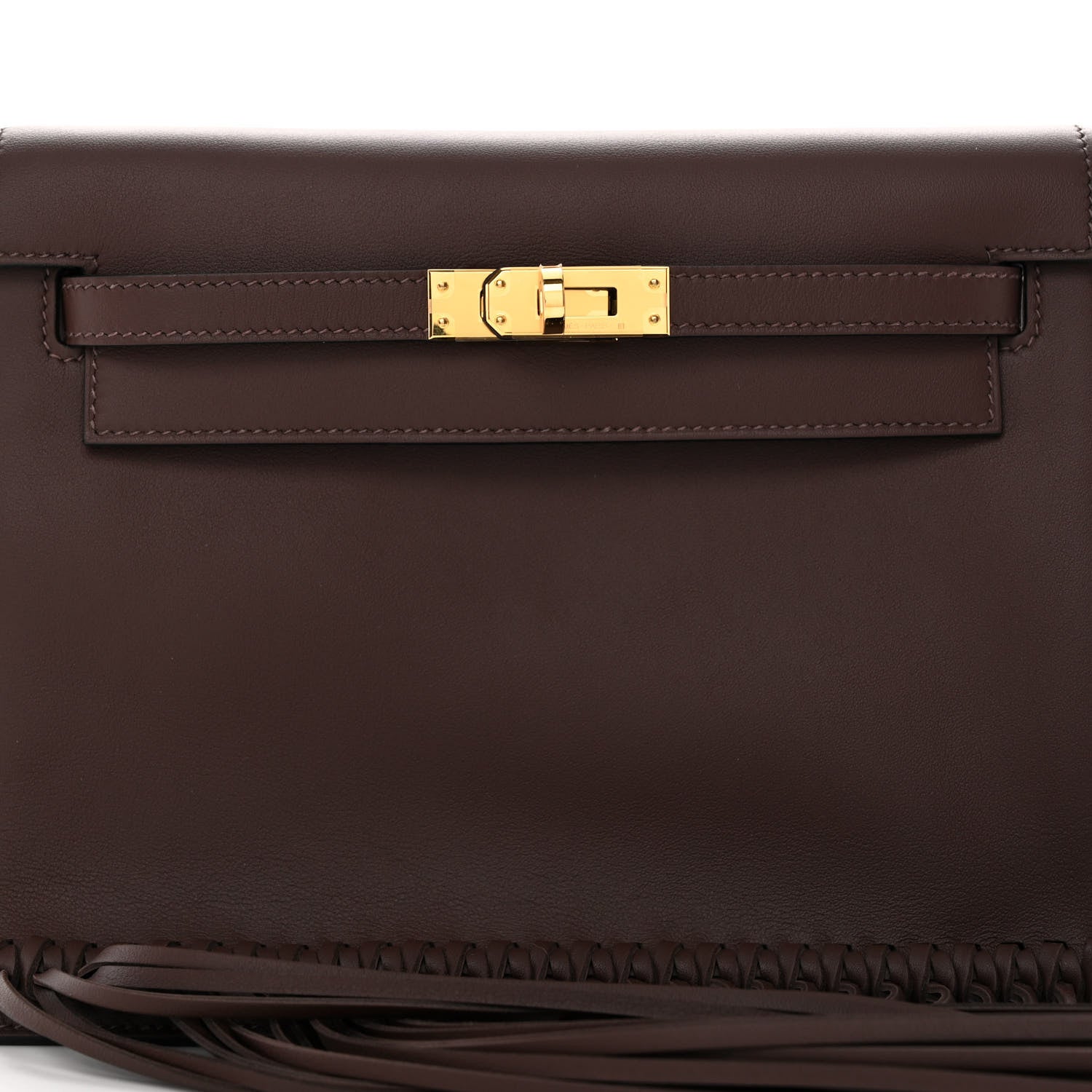 Hermes Swift Kelly Danse Anate Fringed Belt Bag Moka 8 of 11