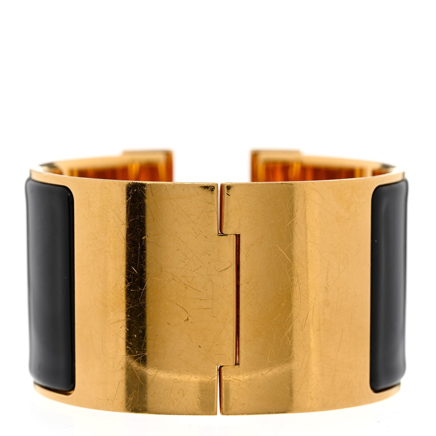 Enamel Extra Wide Clic H Bracelet PM Black