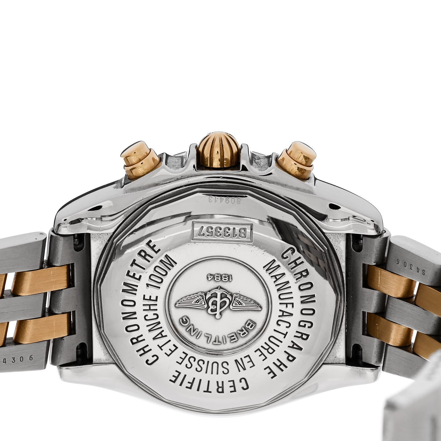 Breitling Stainless Steel 18K Yellow Gold Diamond 39mm Cockpit Chronograph Automatic Watch B13357 10 of 13
