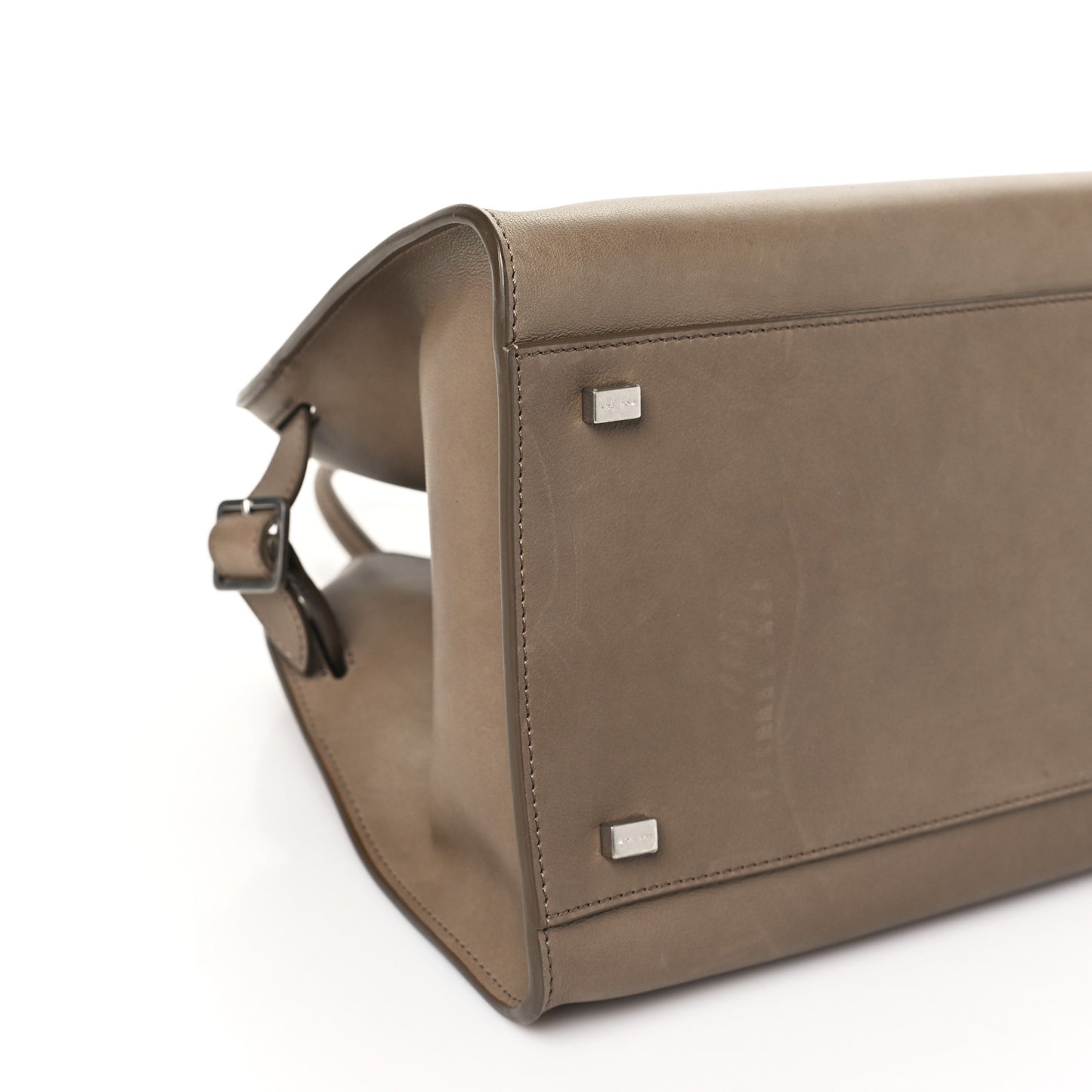 Polished Saddle Calfskin Soft Margaux 12 Mouse Grey