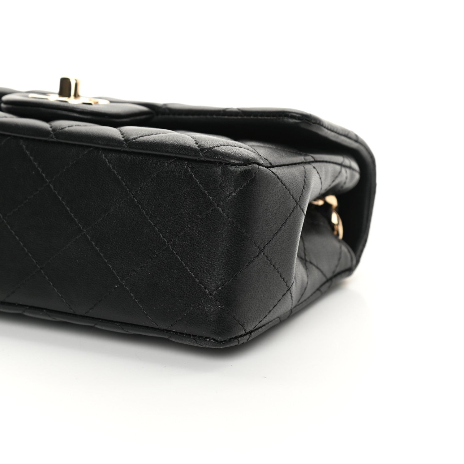 Chanel Lambskin Quilted Mini Coco Charms Rectangular Flap Black 10 of 17