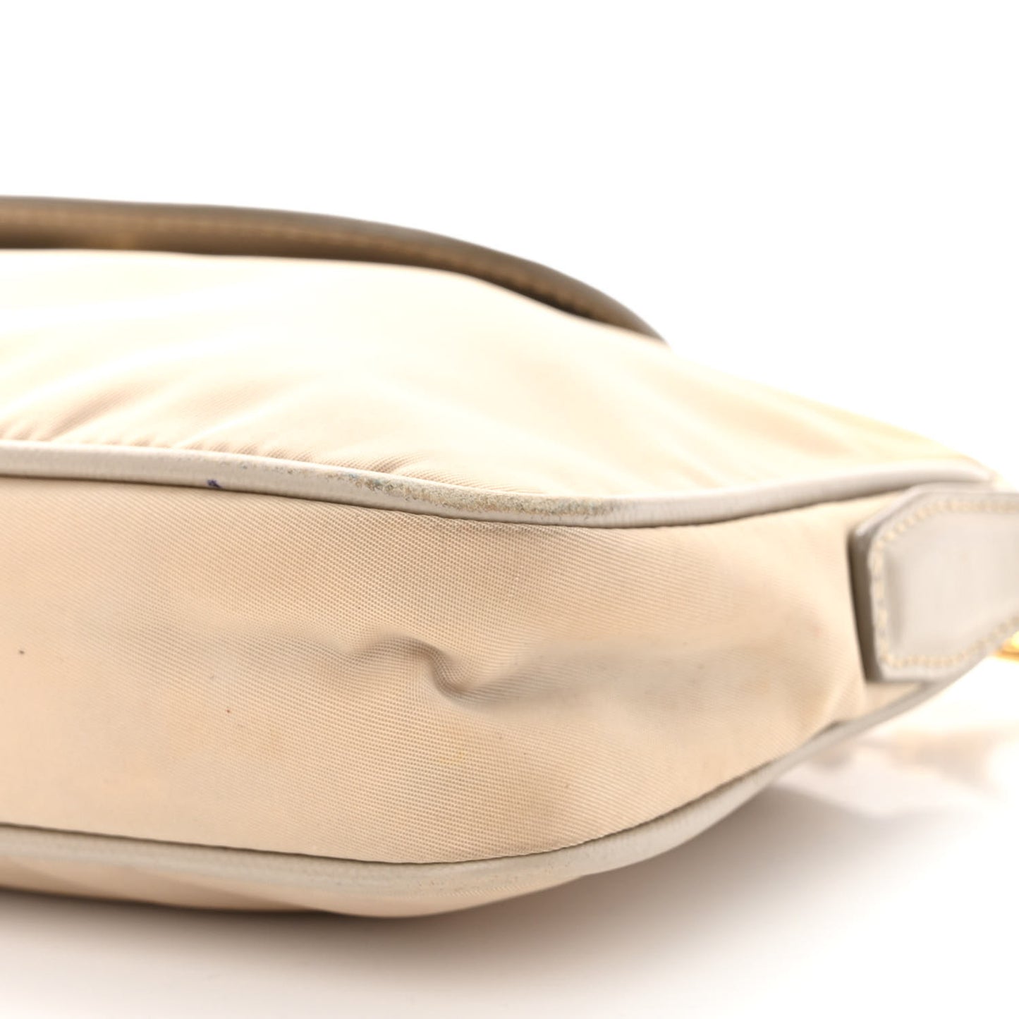 Tessuto Nylon Saffiano Crossbody Bag Talco