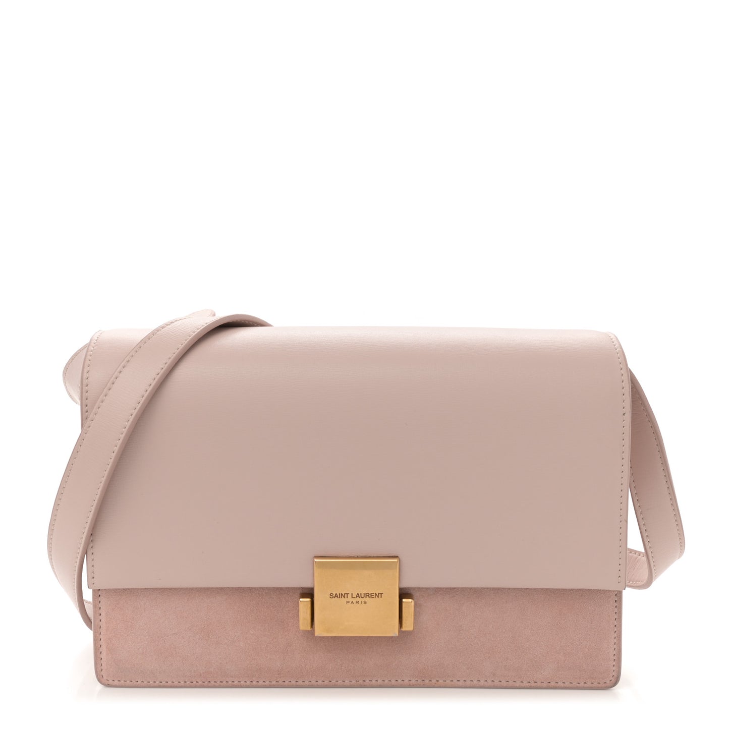 Smooth Calfskin Suede Medium Bellechasse Bag Marble Pink