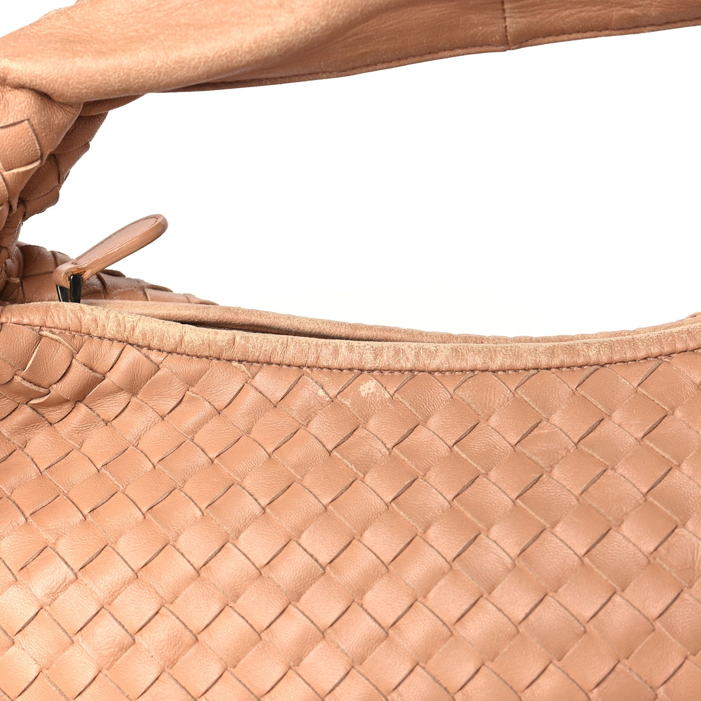 Nappa Intrecciato Medium Belly Veneta Hobo Camel