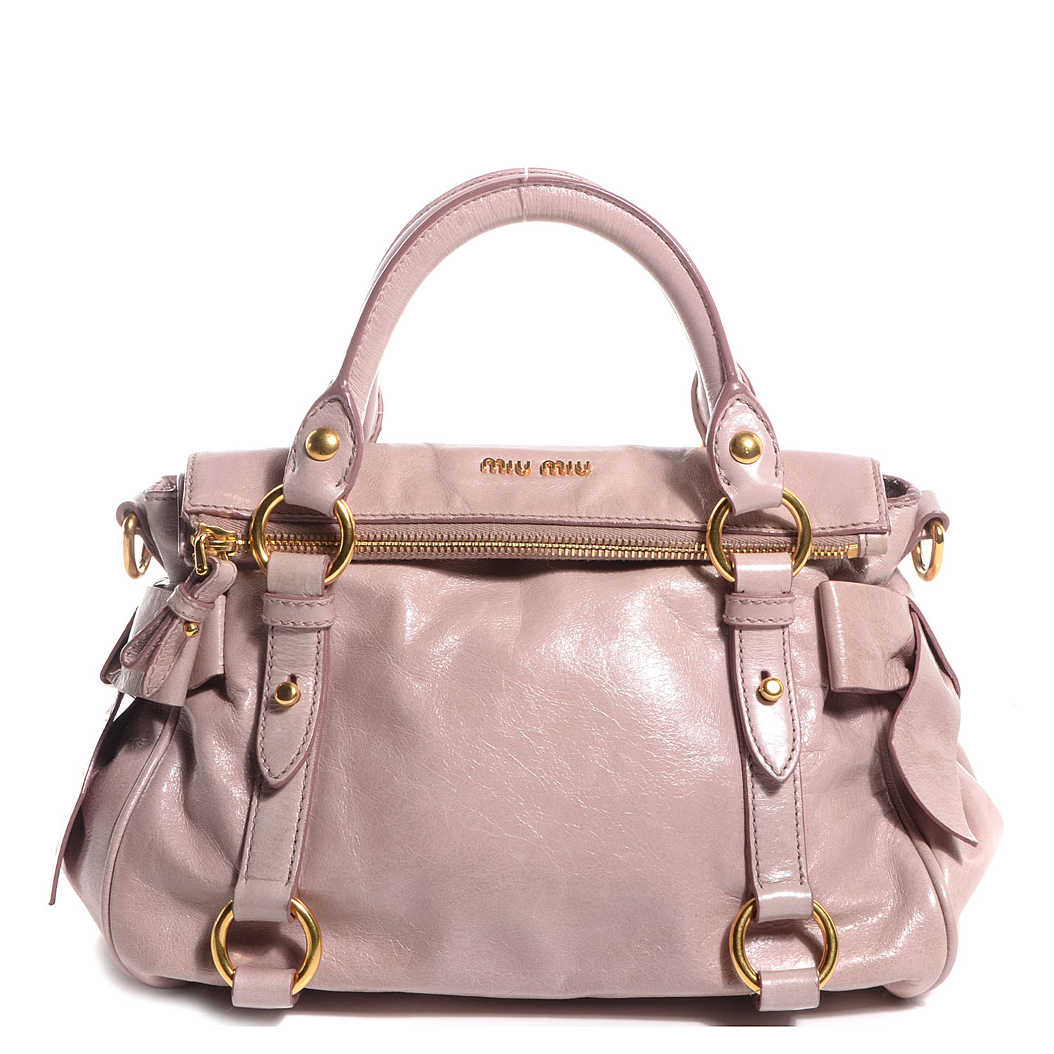 Miu Miu Vitello Lux Mini Bow Bag Mughetto 80531 – FASHIONPHILE