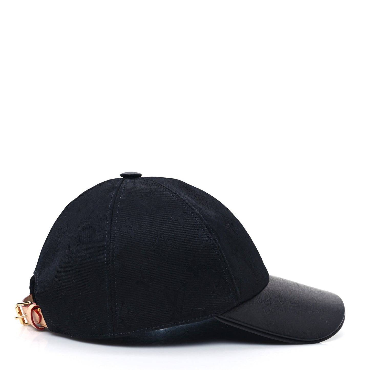 Calfskin Cotton Jacquard Monogram LV First Cap M Black