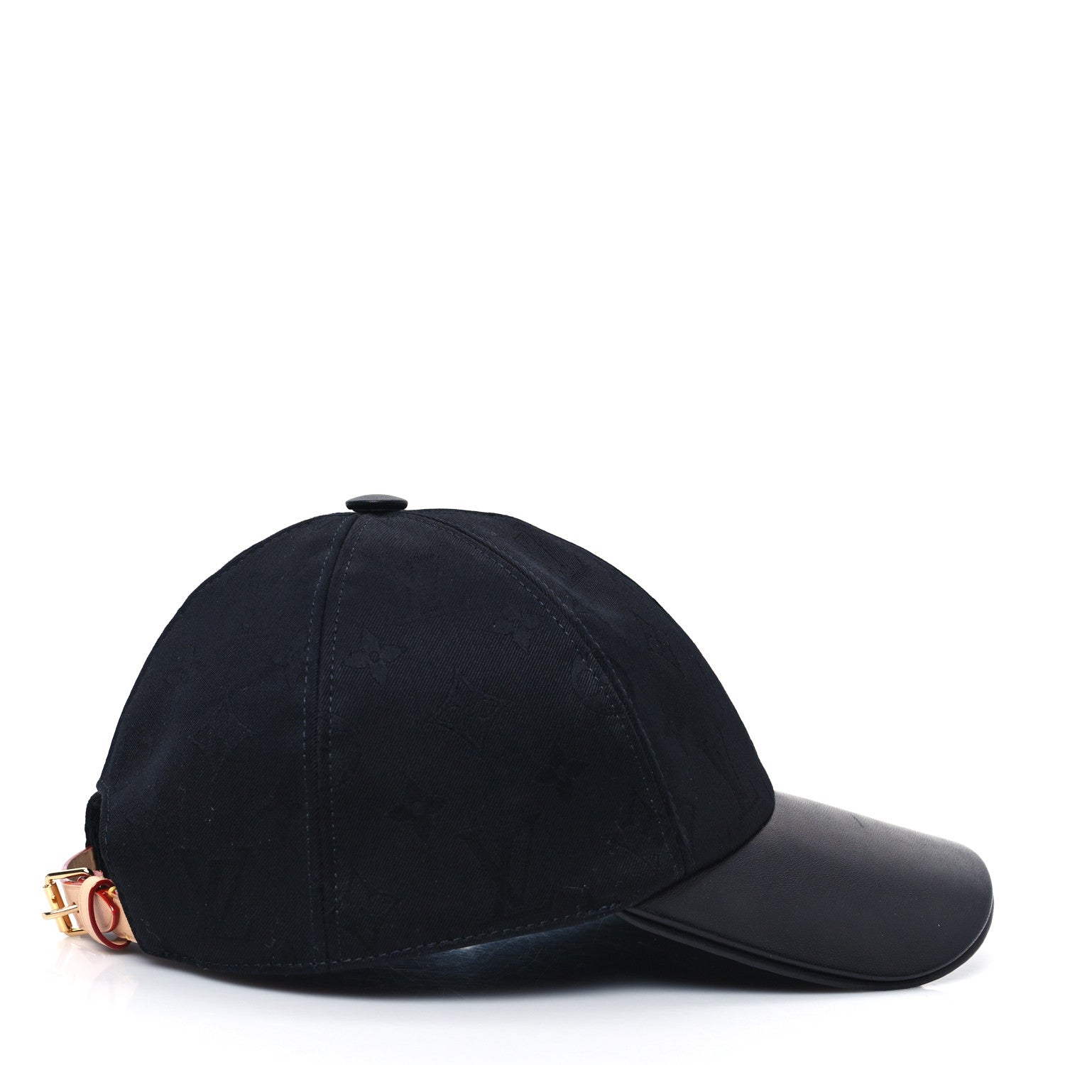 Louis Vuitton Calfskin Cotton Jacquard Monogram LV First Cap M Black 6 of 8