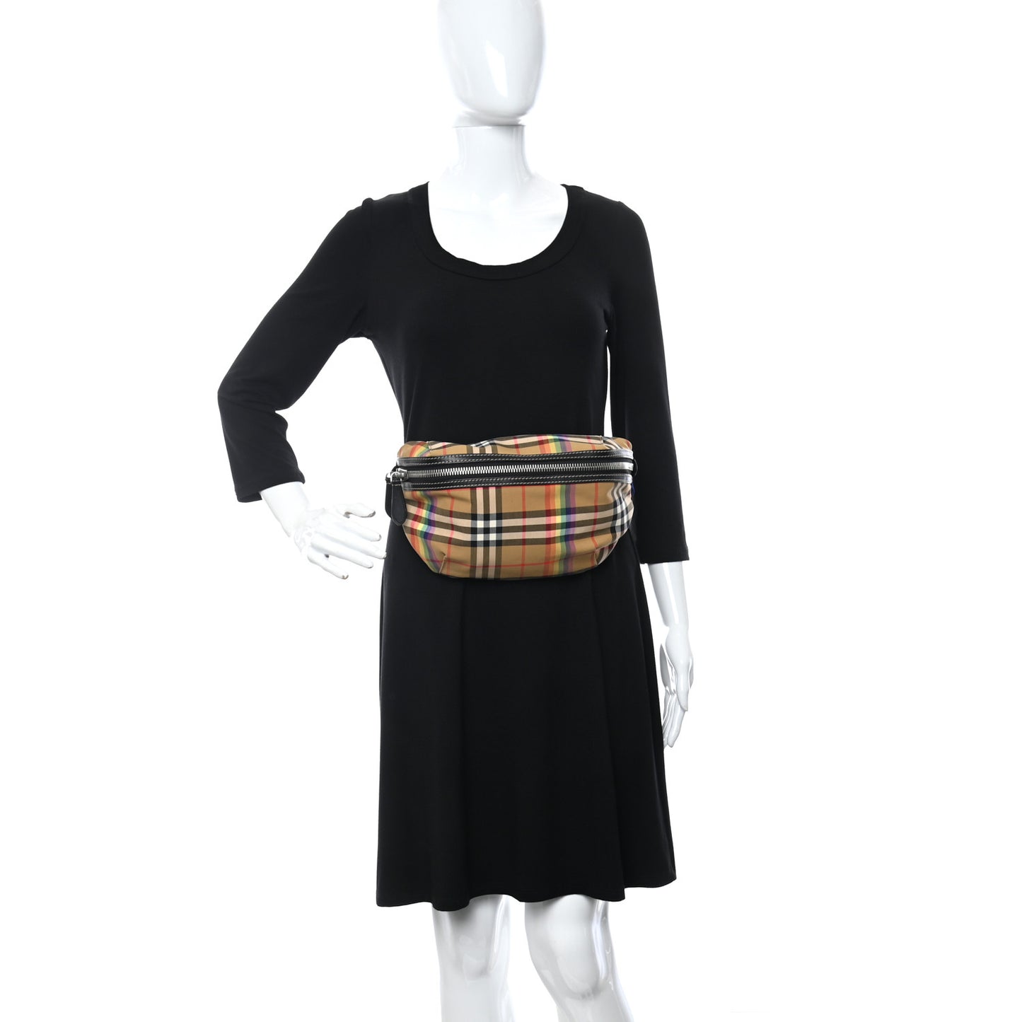 Nylon Vintage Check Rainbow Medium Sonny Belt Bag Antique Yellow