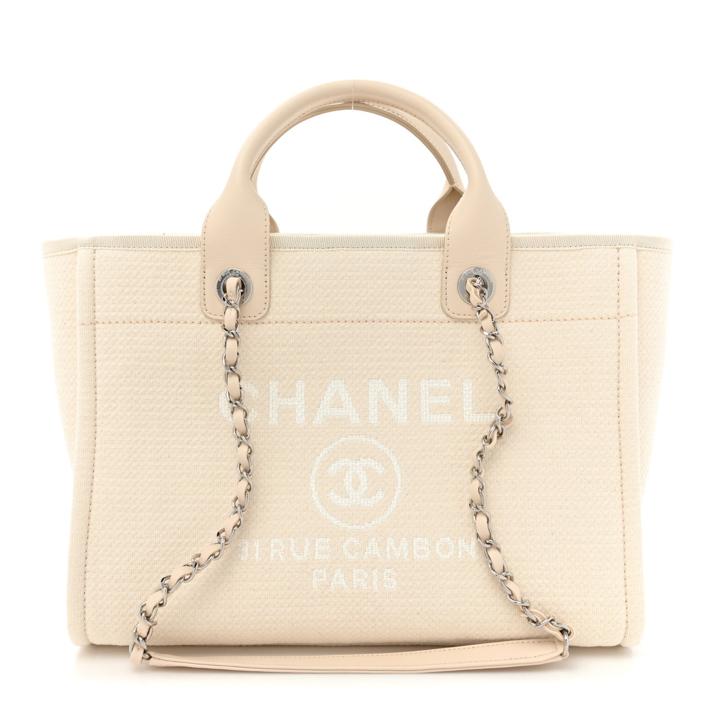 Mixed Fibers Small Deauville Tote White