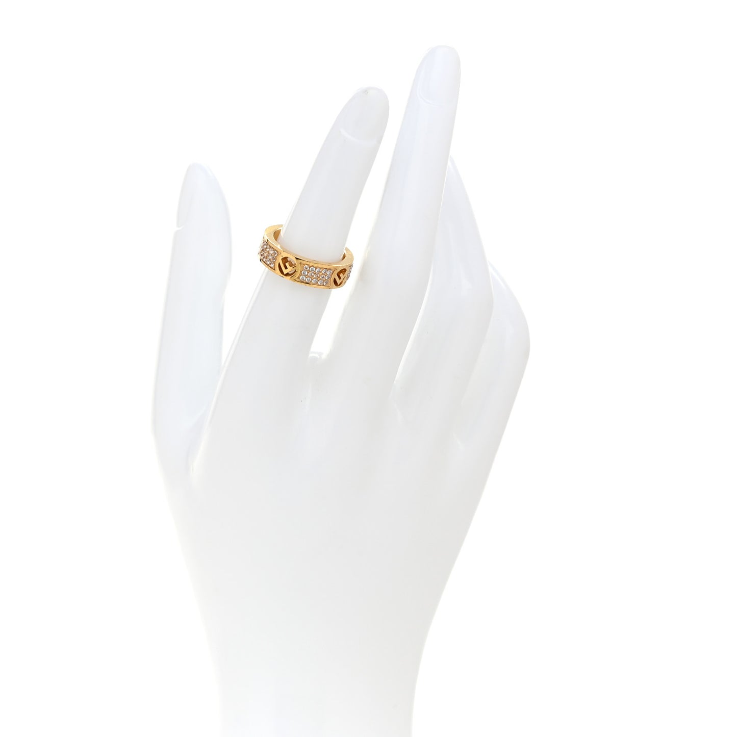 Crystal FF Ring S Gold