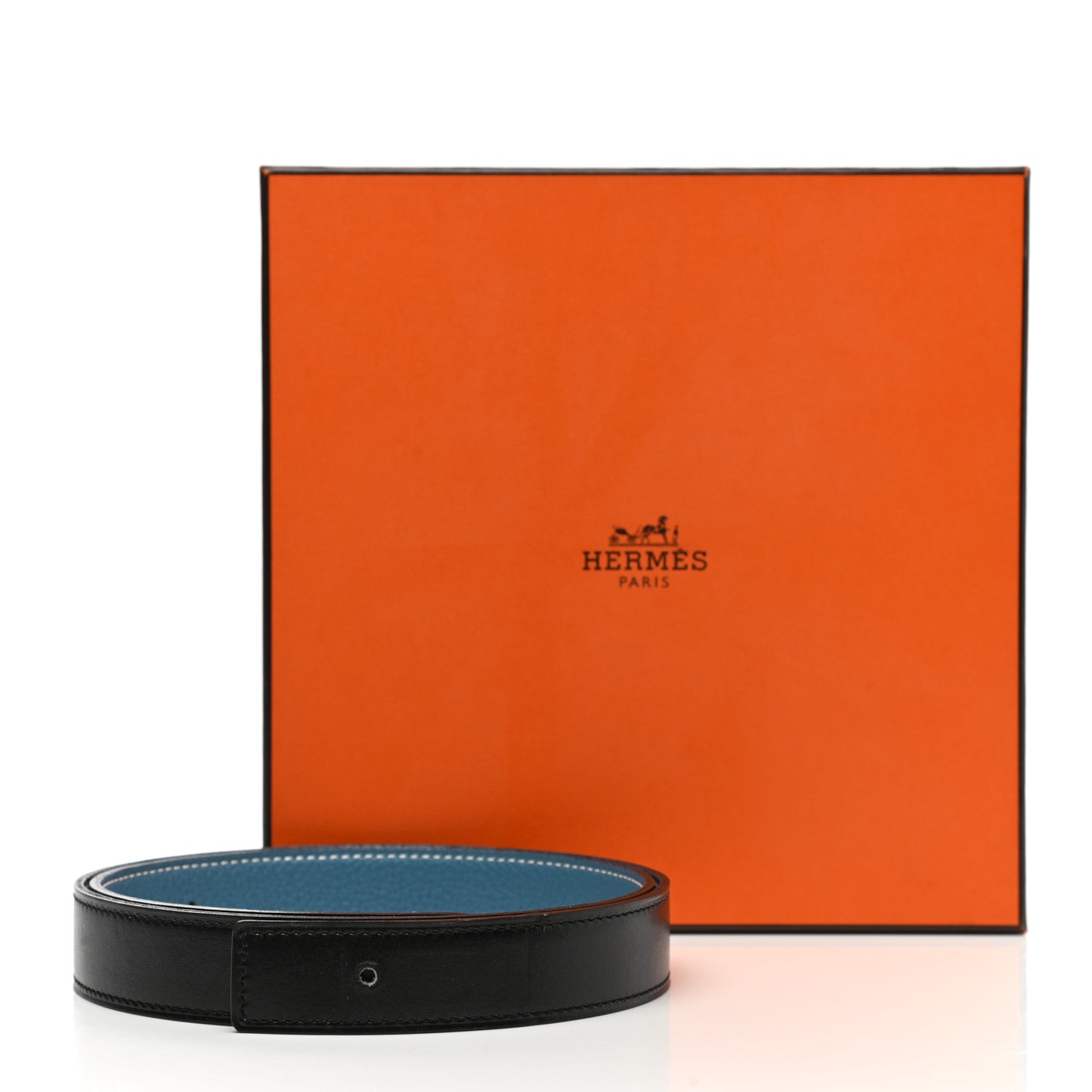 Box Togo 24mm Belt 75 Black Blue Jean