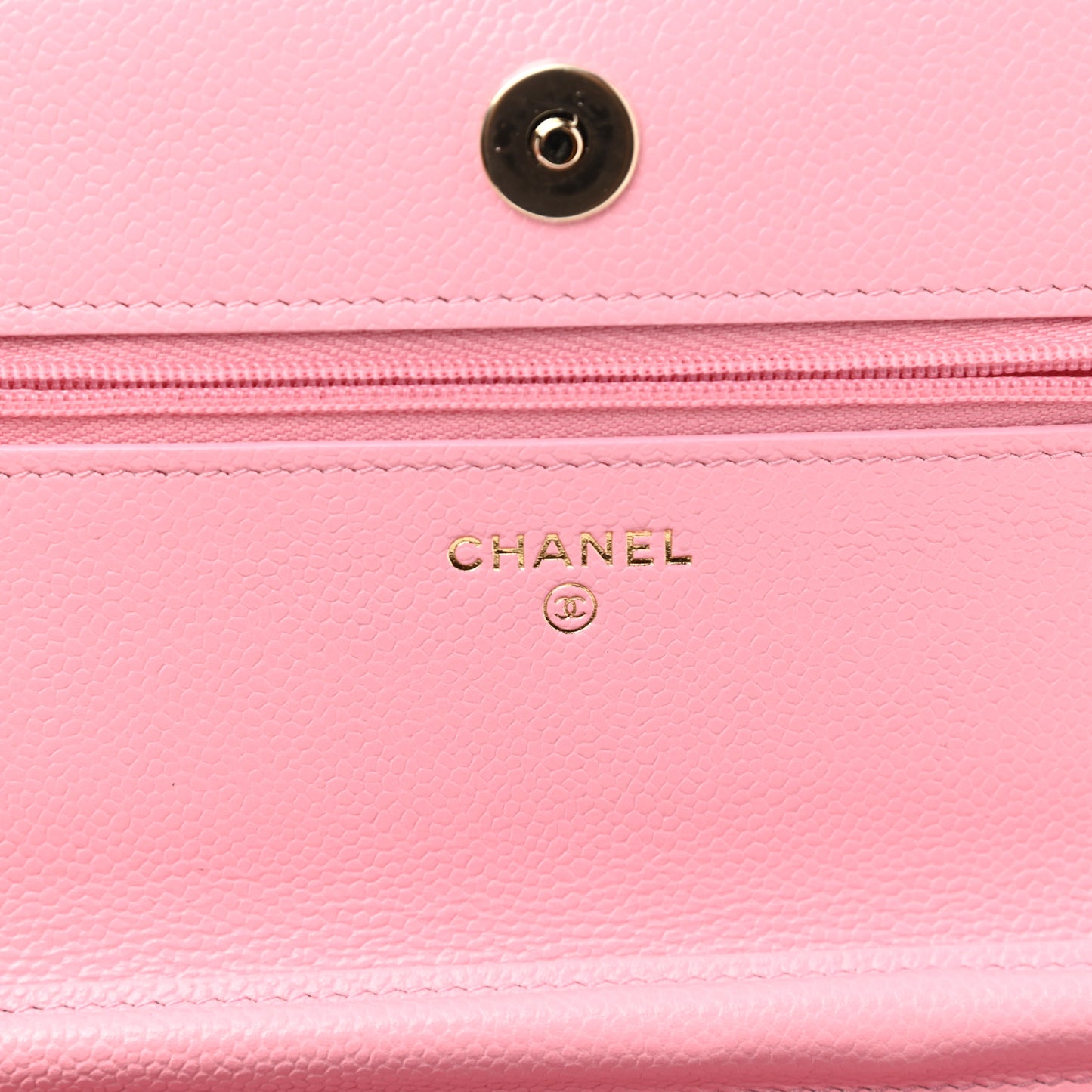 Caviar Quilted Chain CC Wallet On Chain WOC Pink