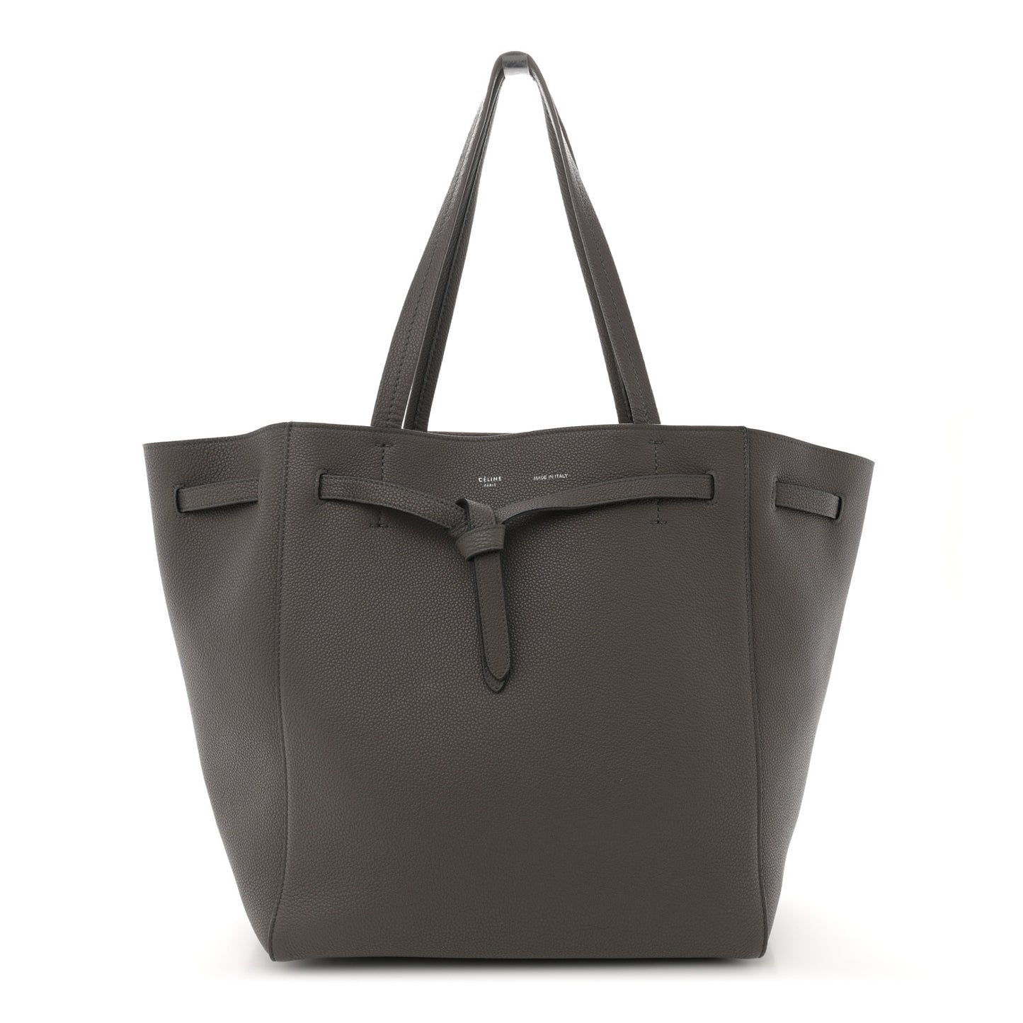 Soft Grained Calfskin Small Belt Cabas Phantom Medium Grey