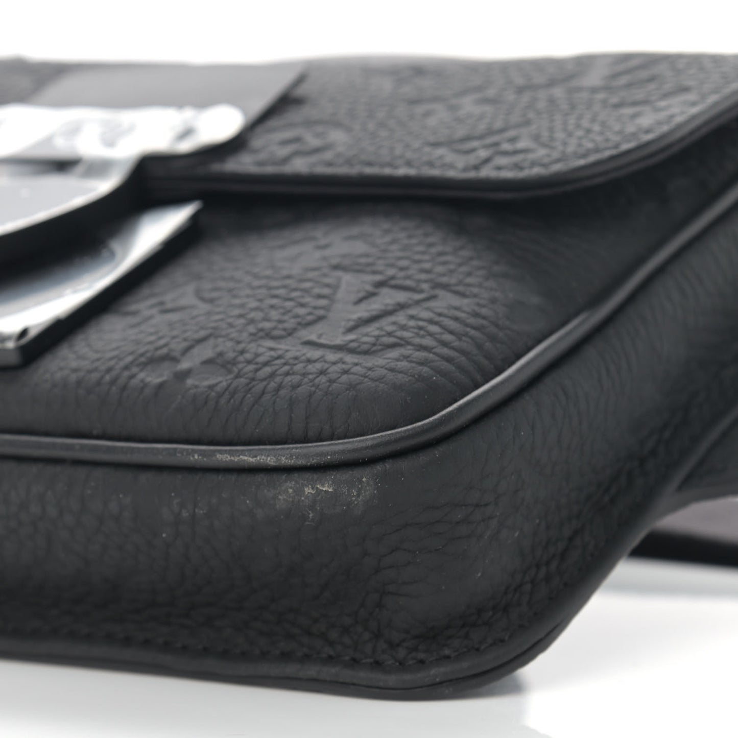 Taurillon Monogram S Lock Sling Bag Black