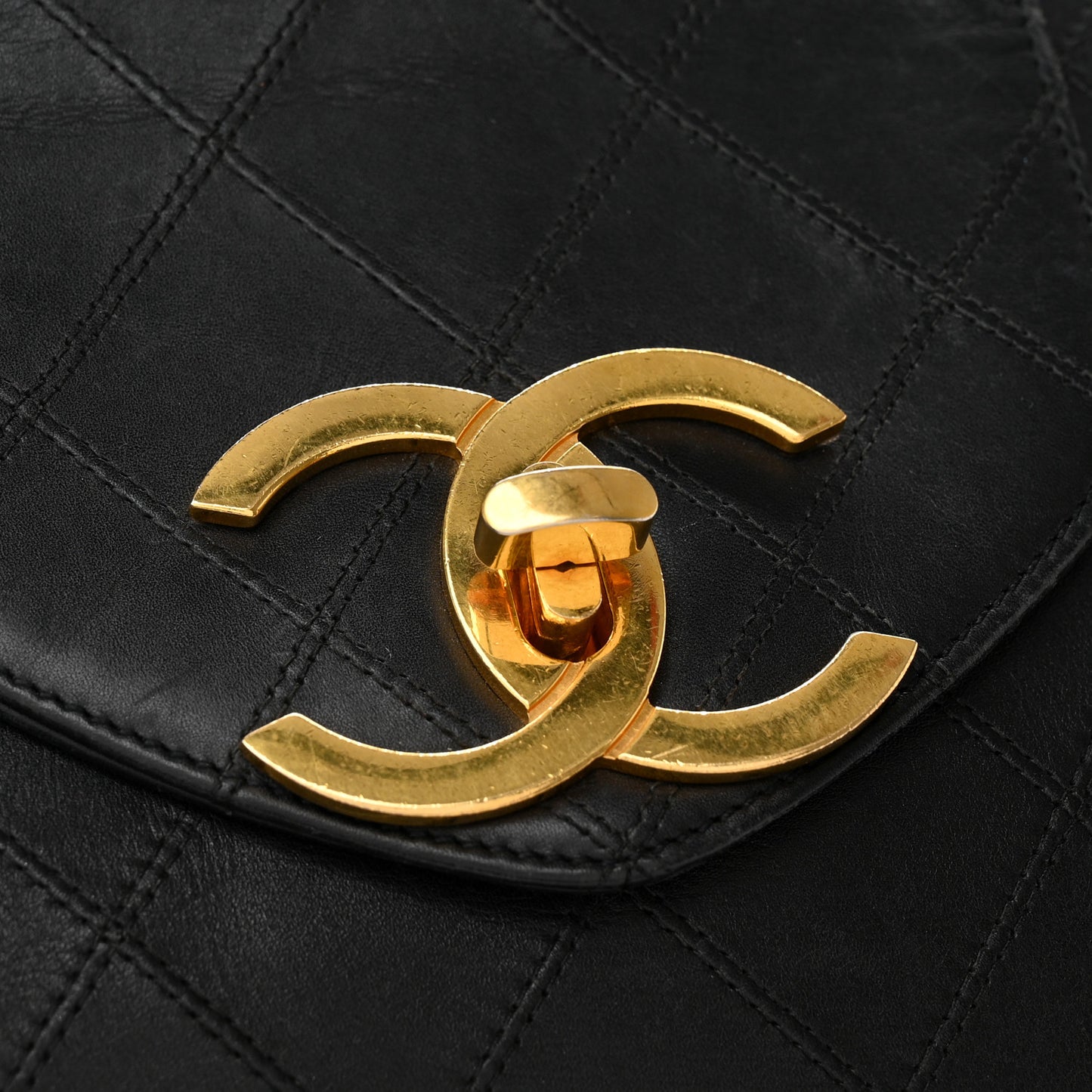 Calfskin Stitched XL Weekender Black