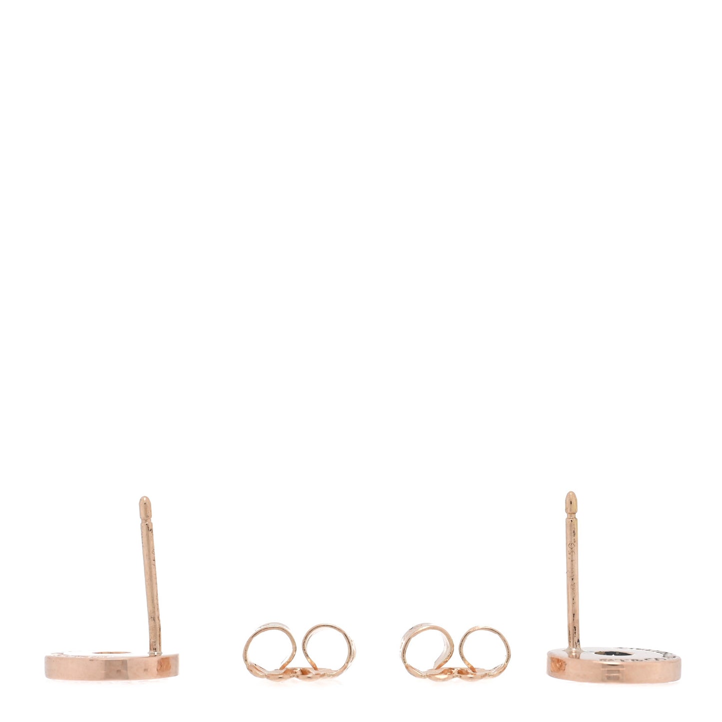 18K Rose Gold Diamond 1837 Circle Earrings