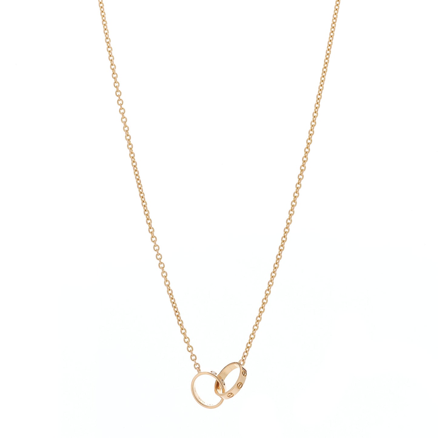 18K Pink Gold Interlocking LOVE Necklace