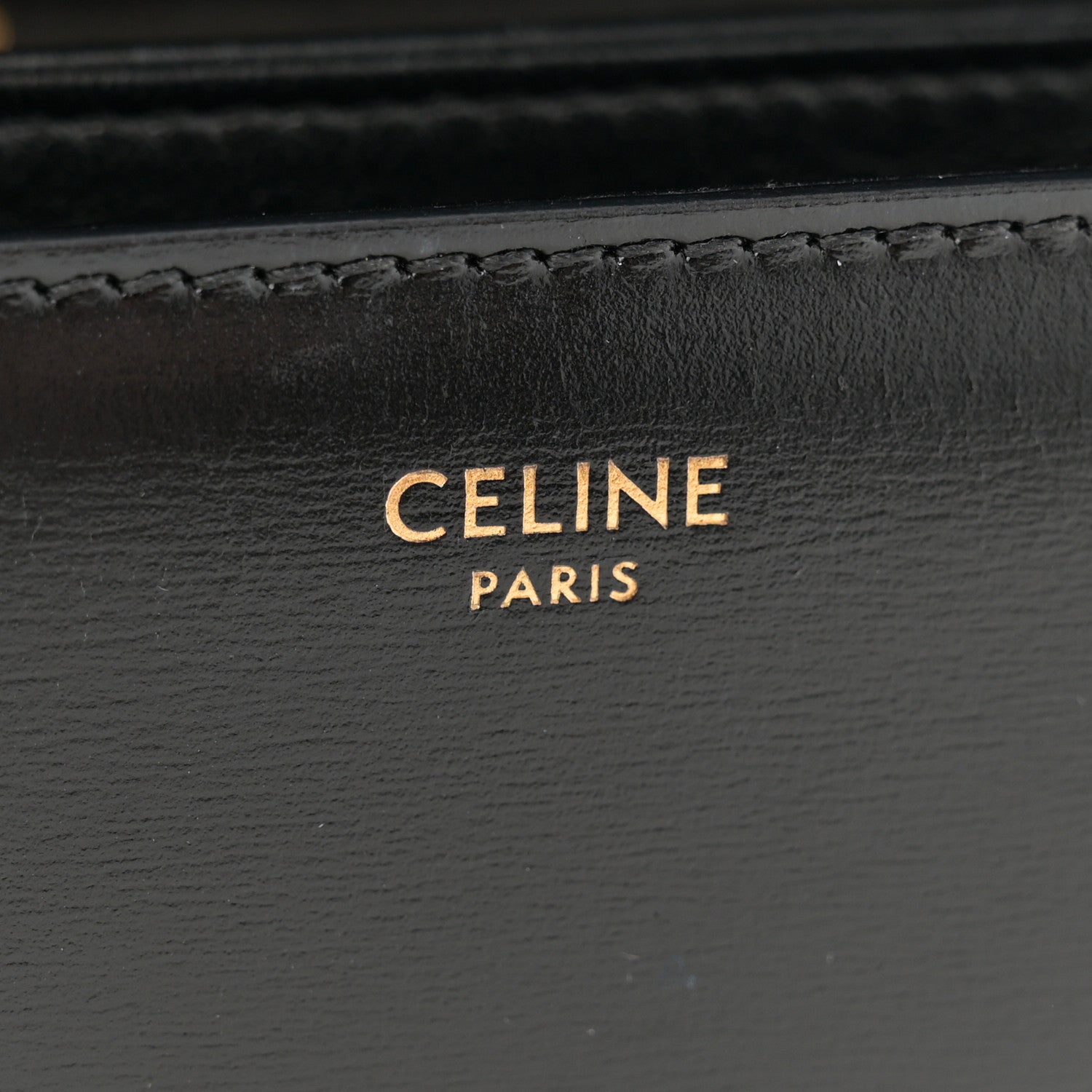 Celine Shiny Calfskin Medium Triomphe Black 6 of 11