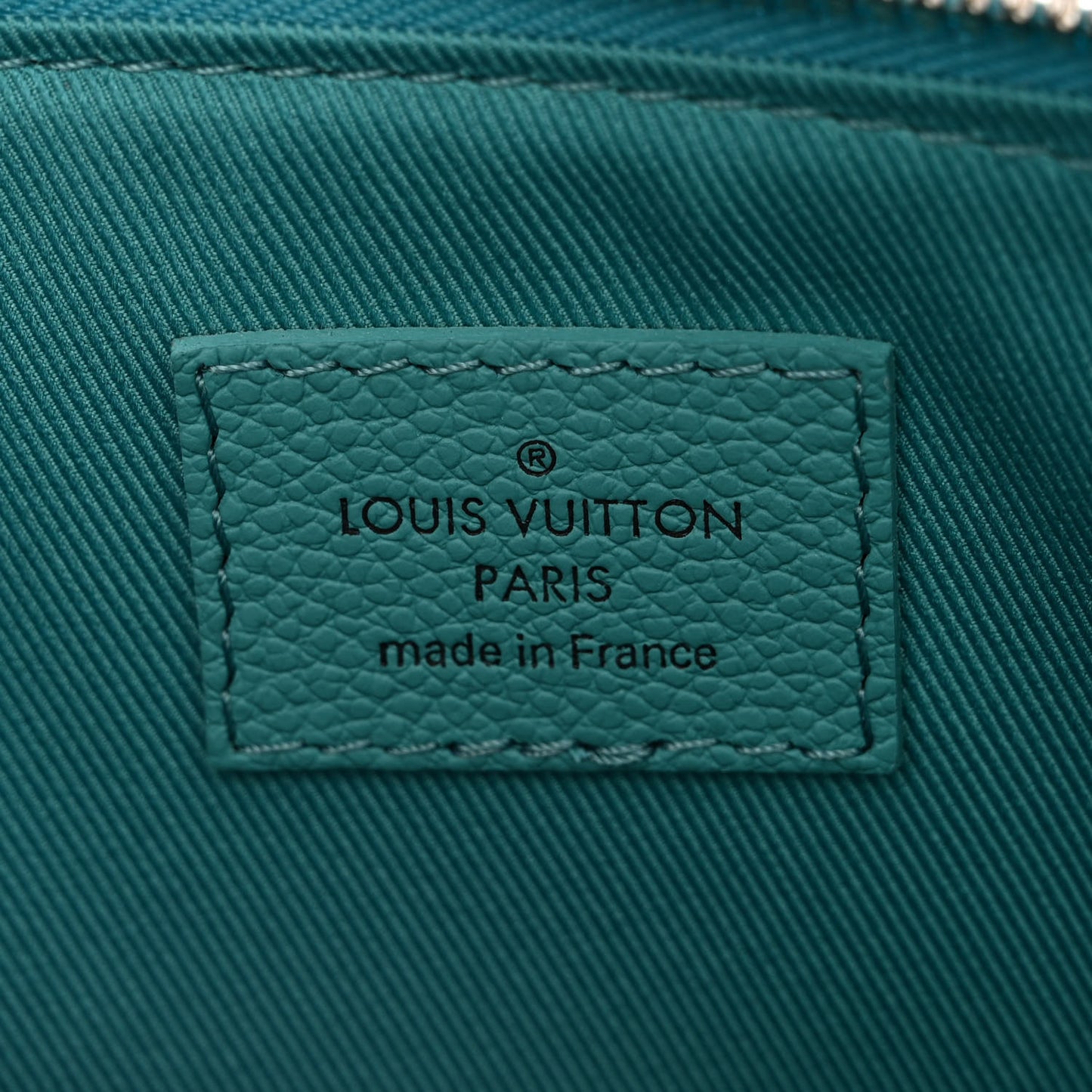 Calfskin Damier City Keepall Teal