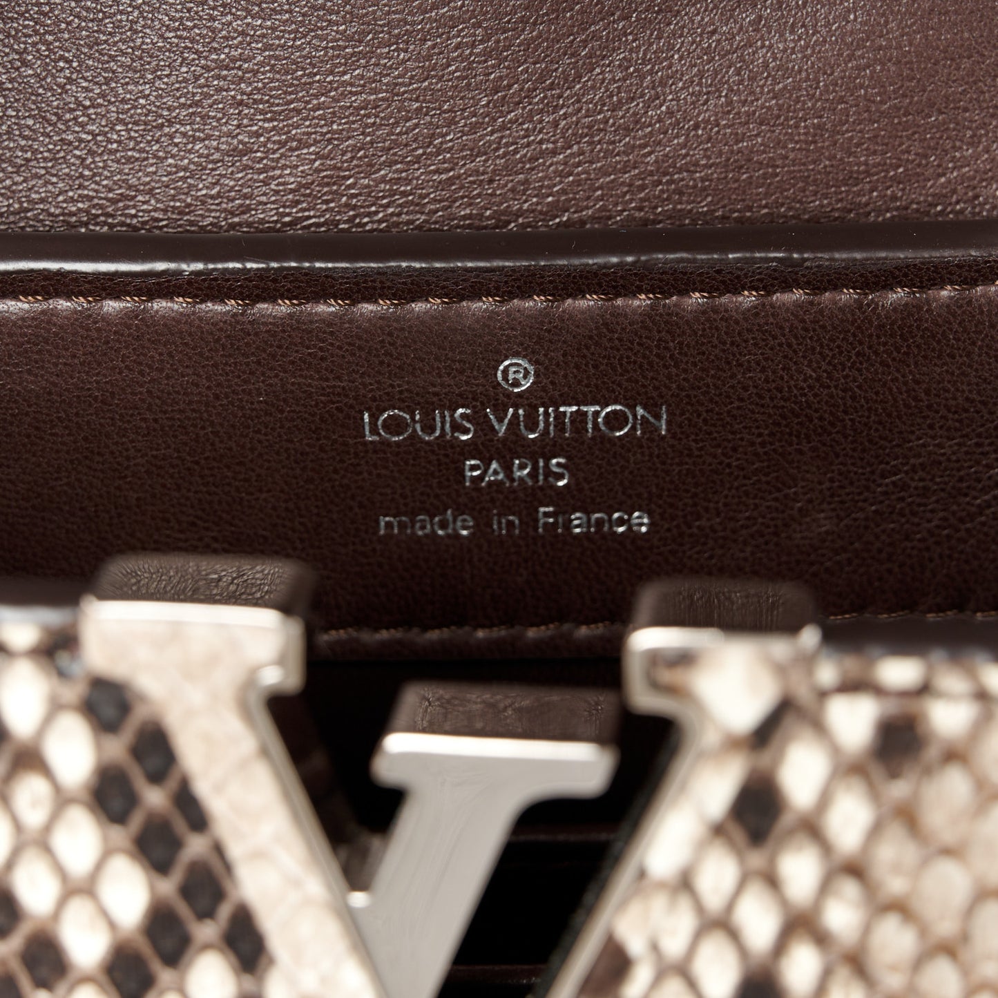Snakeskin Capucines Mini Naturel