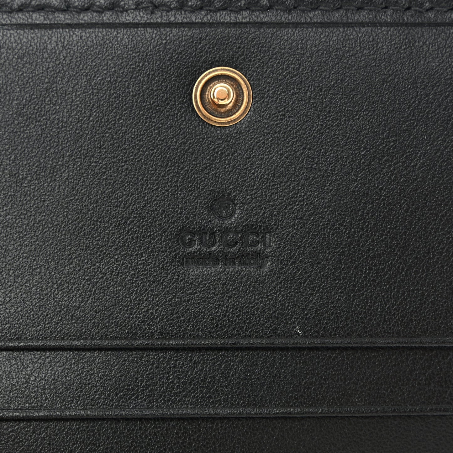 Calfskin Matelasse GG Marmont Card Case Black