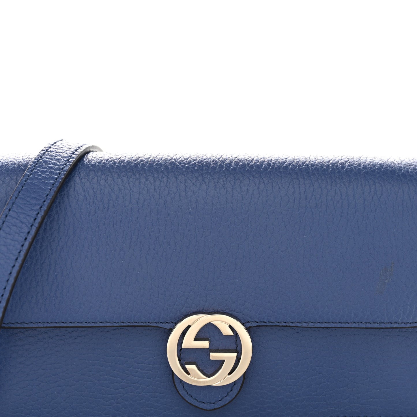 Dollar Calfskin Interlocking G Chain Wallet Caspian