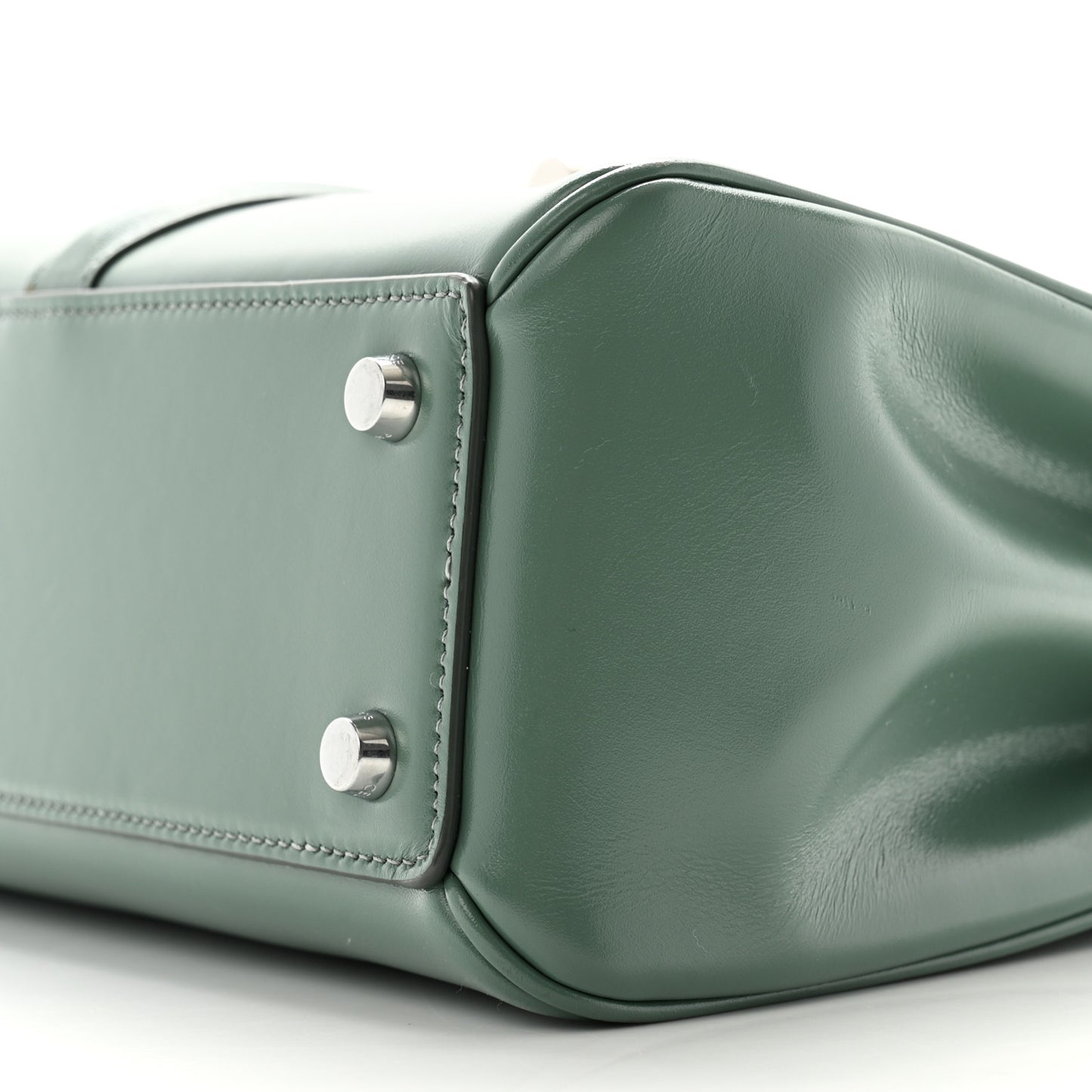 Satinated Calfskin Small 16 Top Handle Bag Celadon