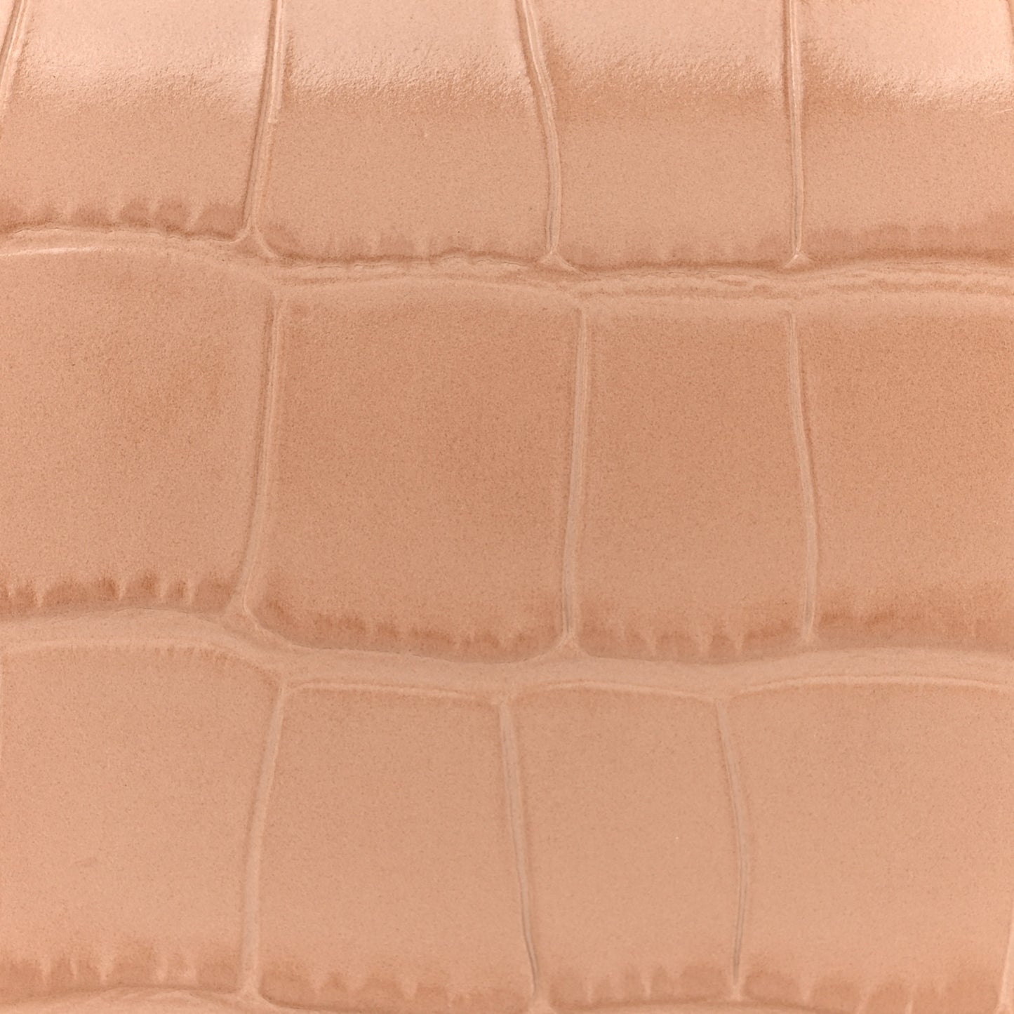 Shiny Calfskin Crocodile Embossed Hourglass Chain Bag Nude Beige